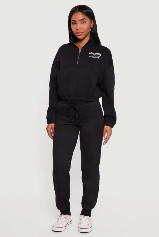 Trendy Drawstring Waist Fleece Lined Joggers sold by Rainbow