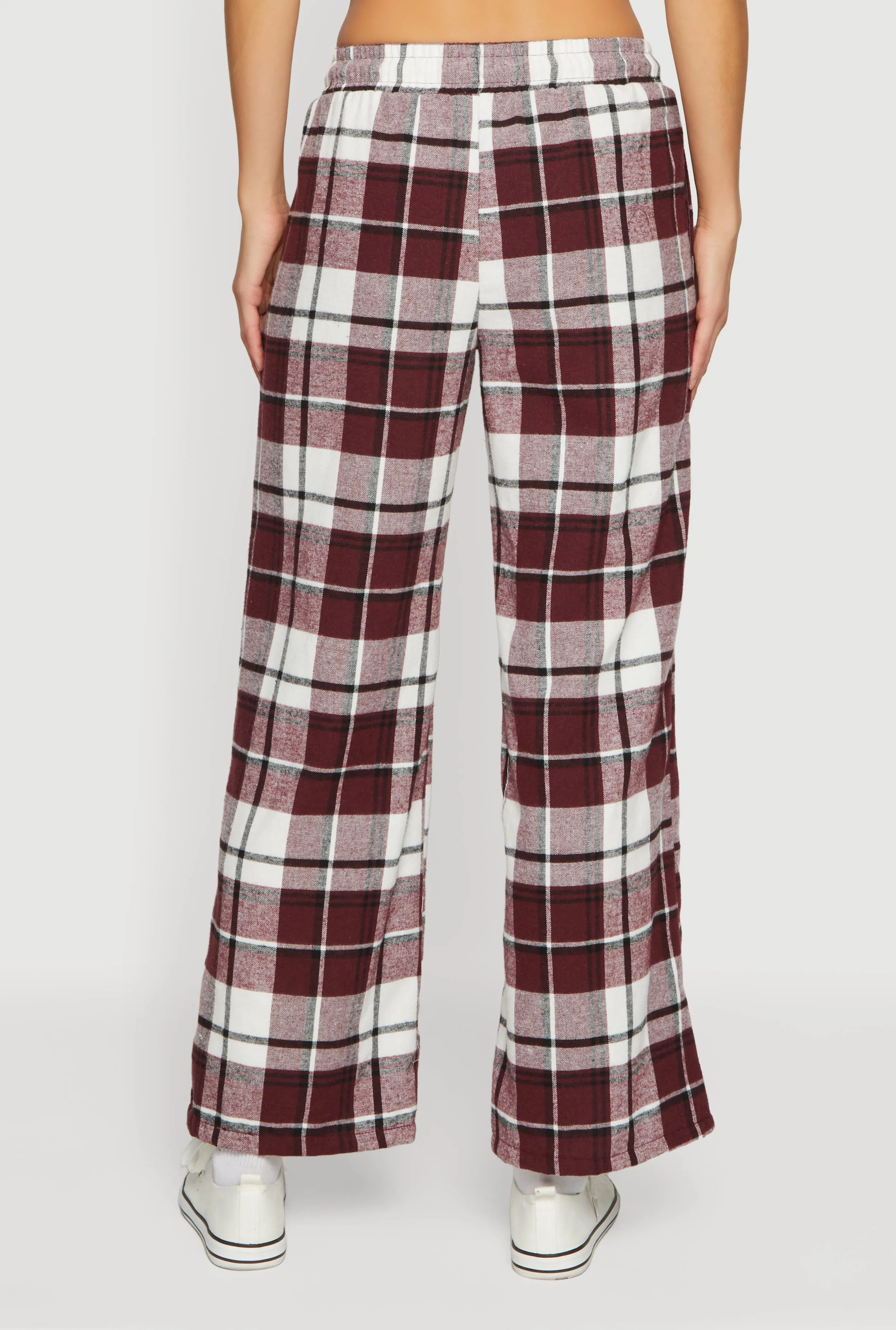Flannel Drawstring Waist Wide Leg Pants sold by Rainbow product image thumbnail 5