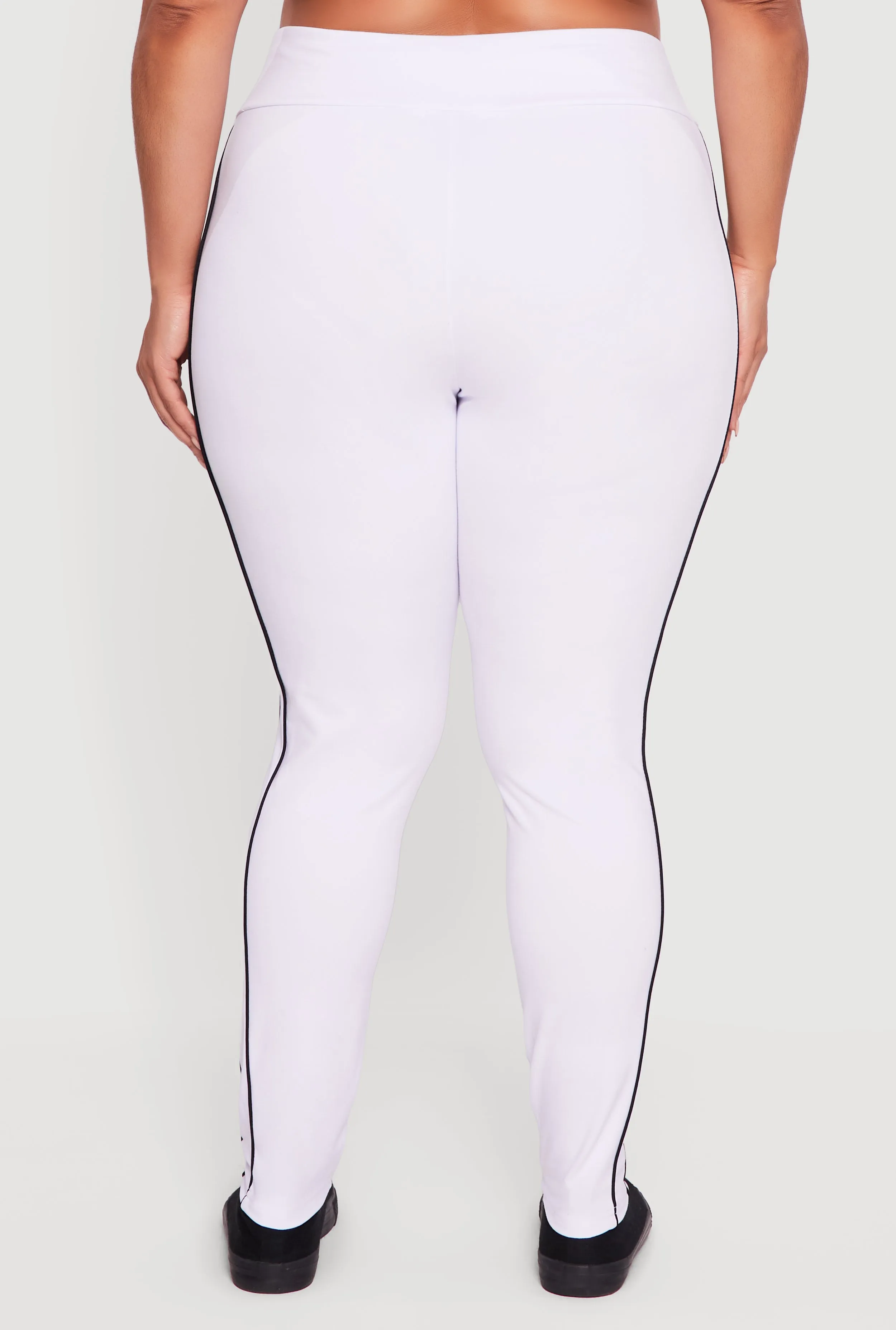 Plus Size High Waisted Contrast Piping Side Leggings sold by Rainbow product image thumbnail 5