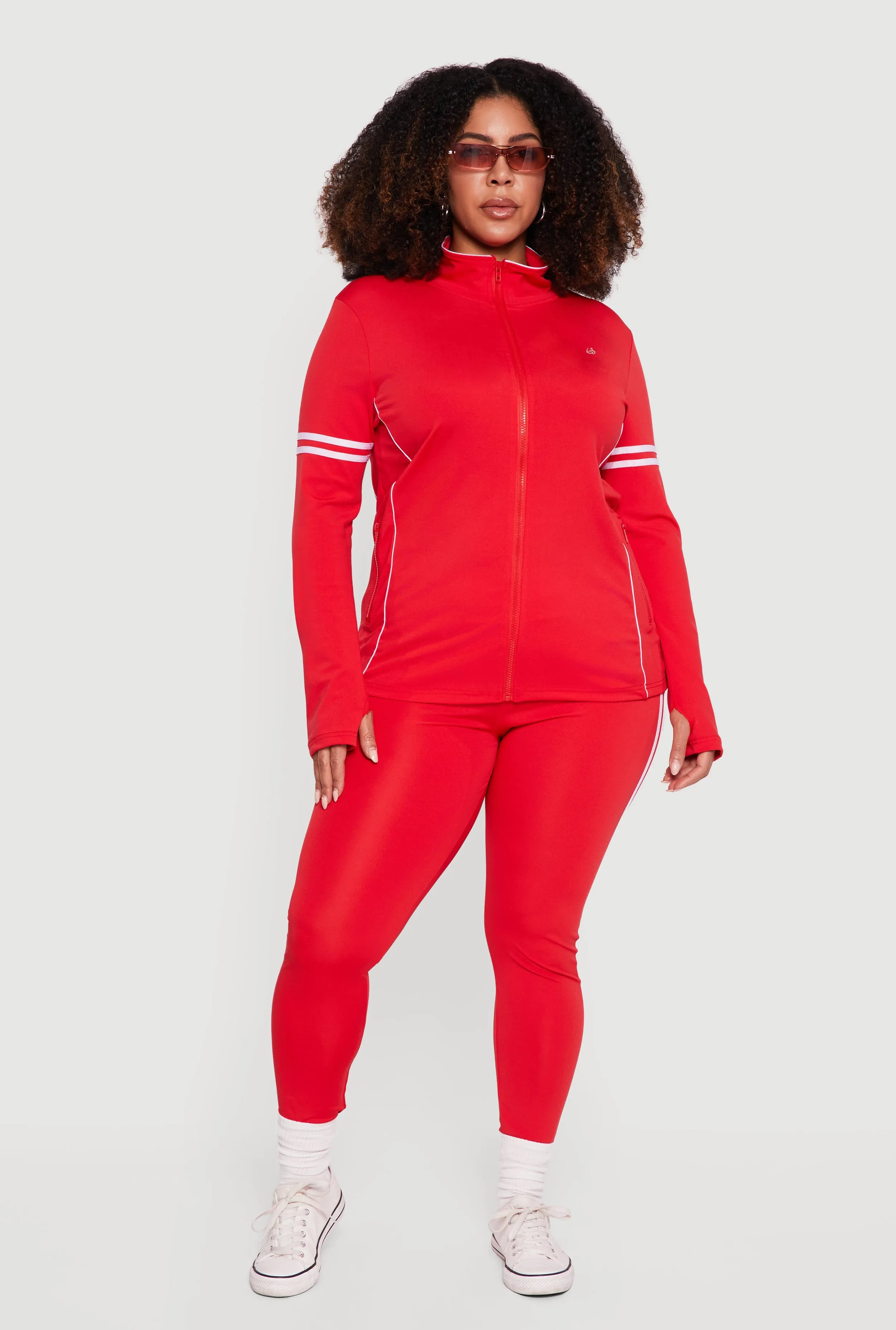 Plus Size Varsity Stripe Side Leggings sold by Rainbow product image thumbnail 4