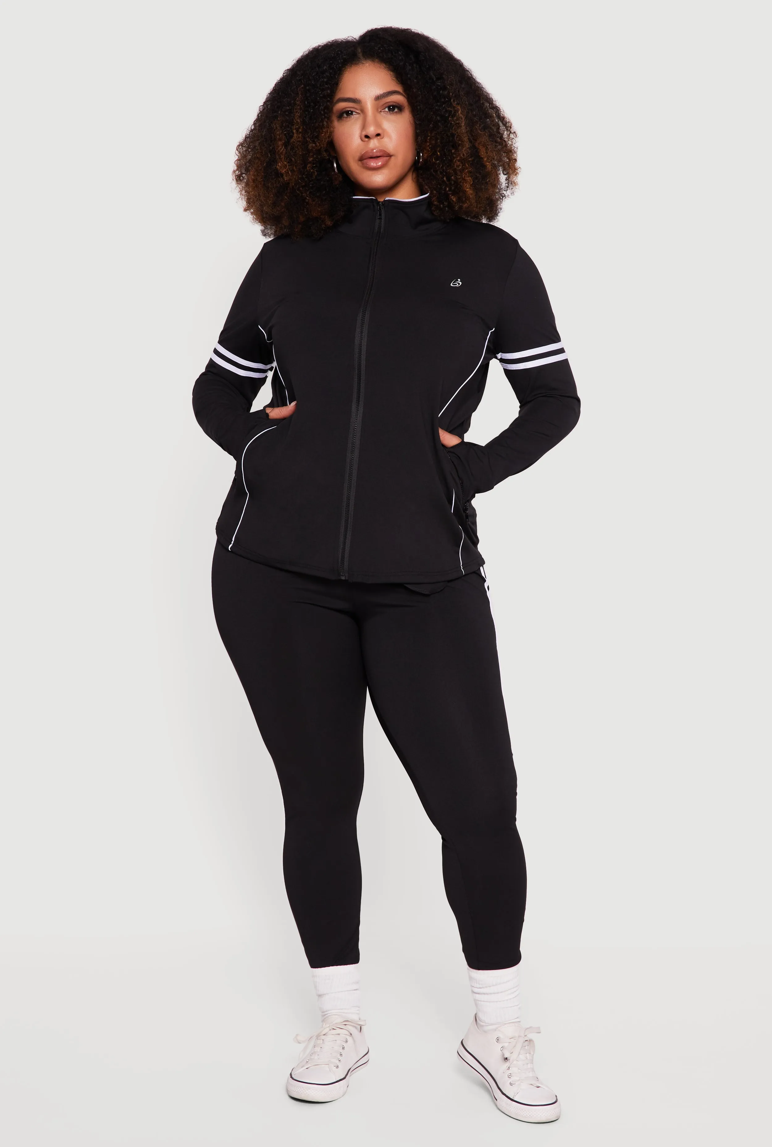 Plus Size Varsity Stripe Side Leggings sold by Rainbow product image thumbnail 2