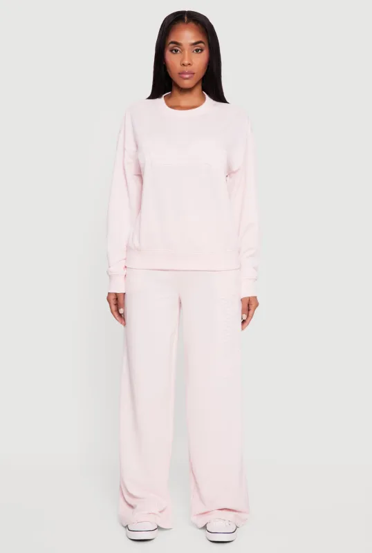 Brooklyn Embosses Graphic High Waisted Sweatpants sold by Rainbow