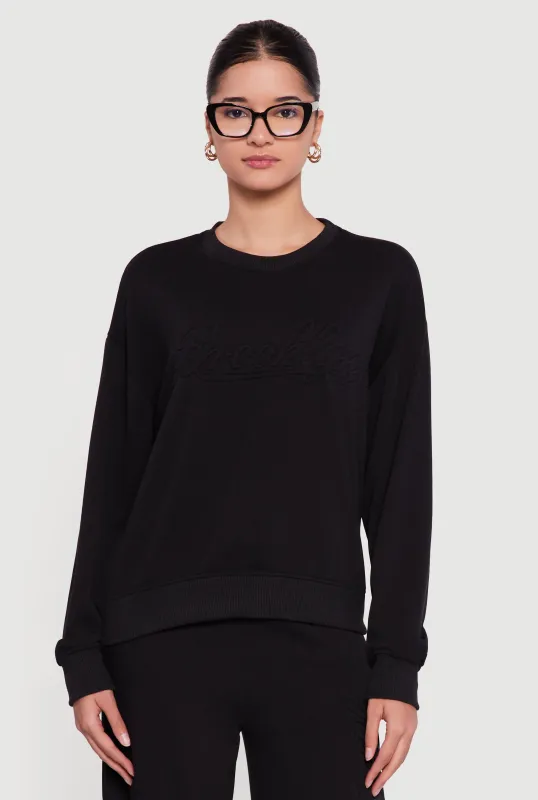 Brooklyn Embossed Pullover Sweatshirt sold by Rainbow