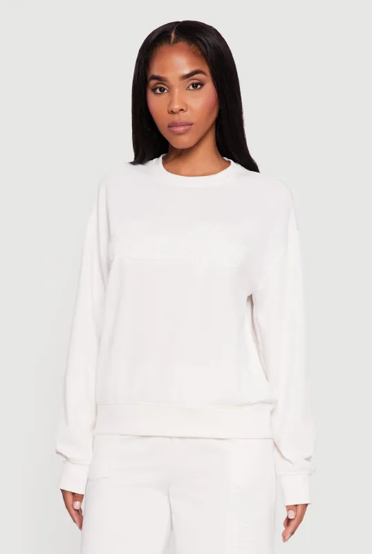 Brooklyn Embossed Pullover Sweatshirt sold by Rainbow