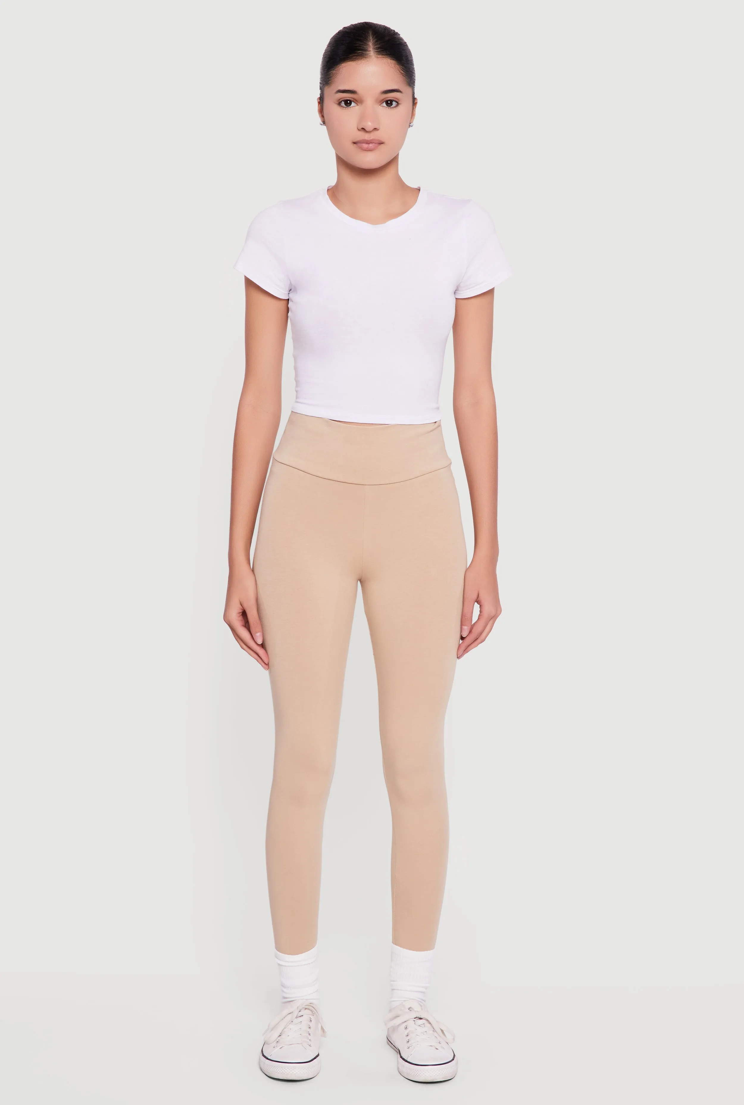 Basic High Waisted Leggings sold by Rainbow product image thumbnail 2