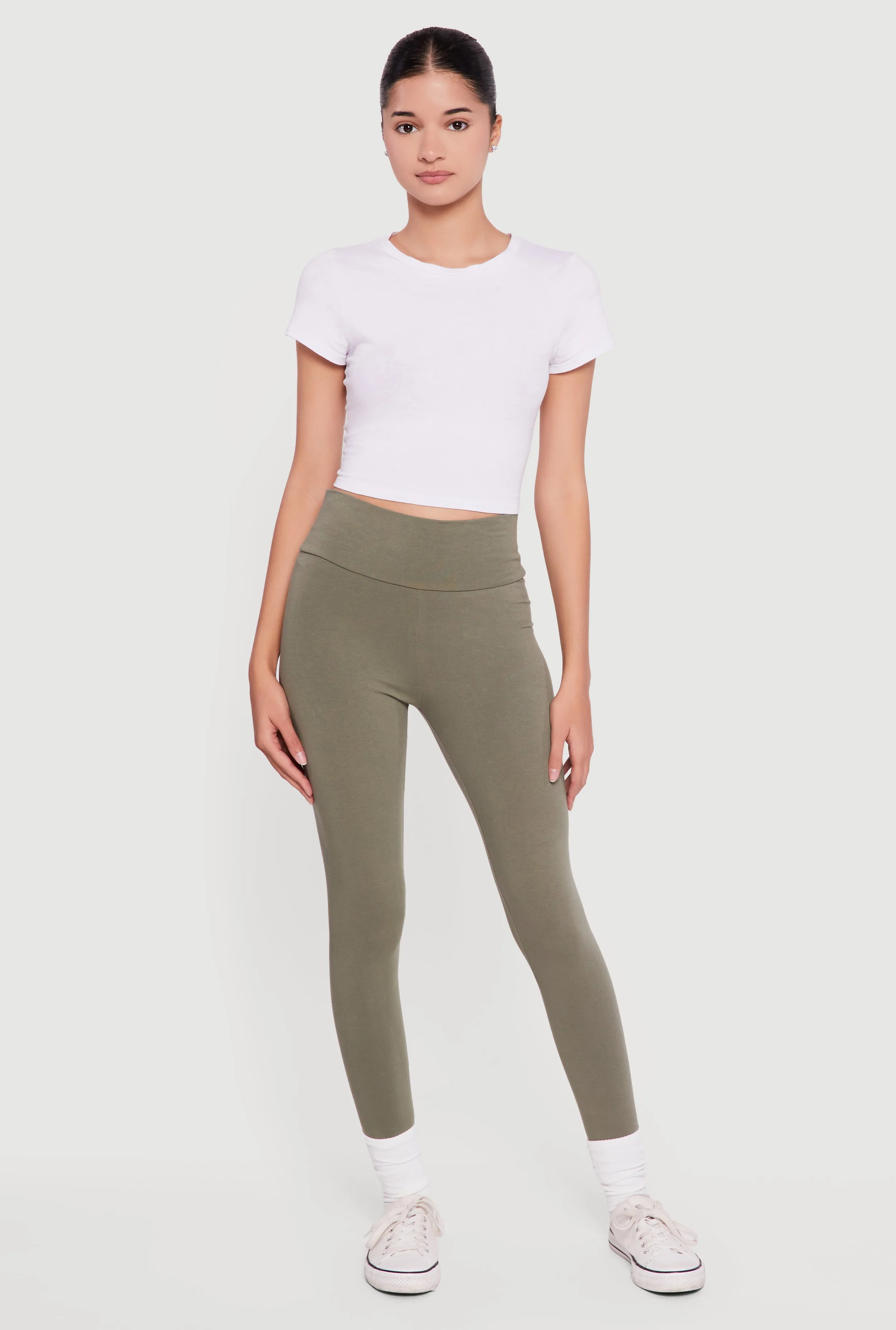 Basic High Waisted Leggings sold by Rainbow product image thumbnail 5