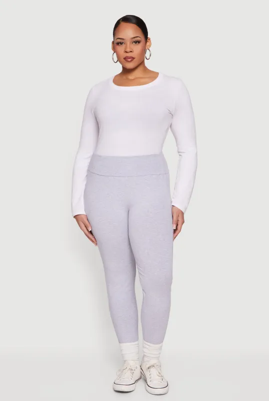 Plus Size High Waisted Leggings with Cell Phone Pockets sold by Rainbow