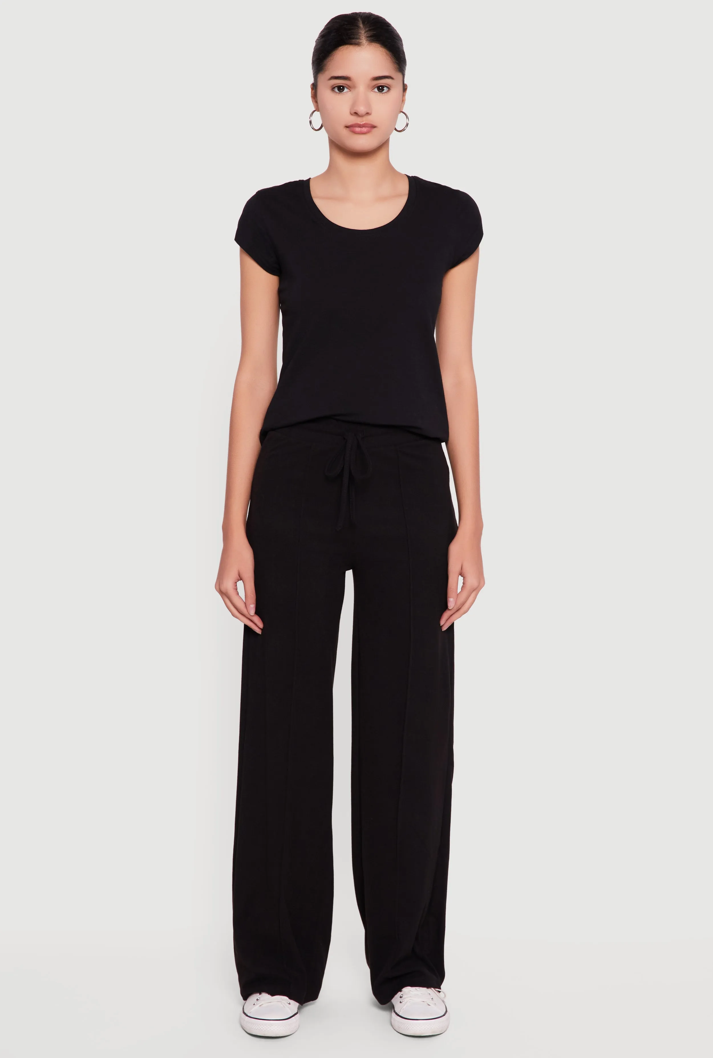 Pintuck Drawstring Waist Straight Leg Pants sold by Rainbow product image thumbnail 2