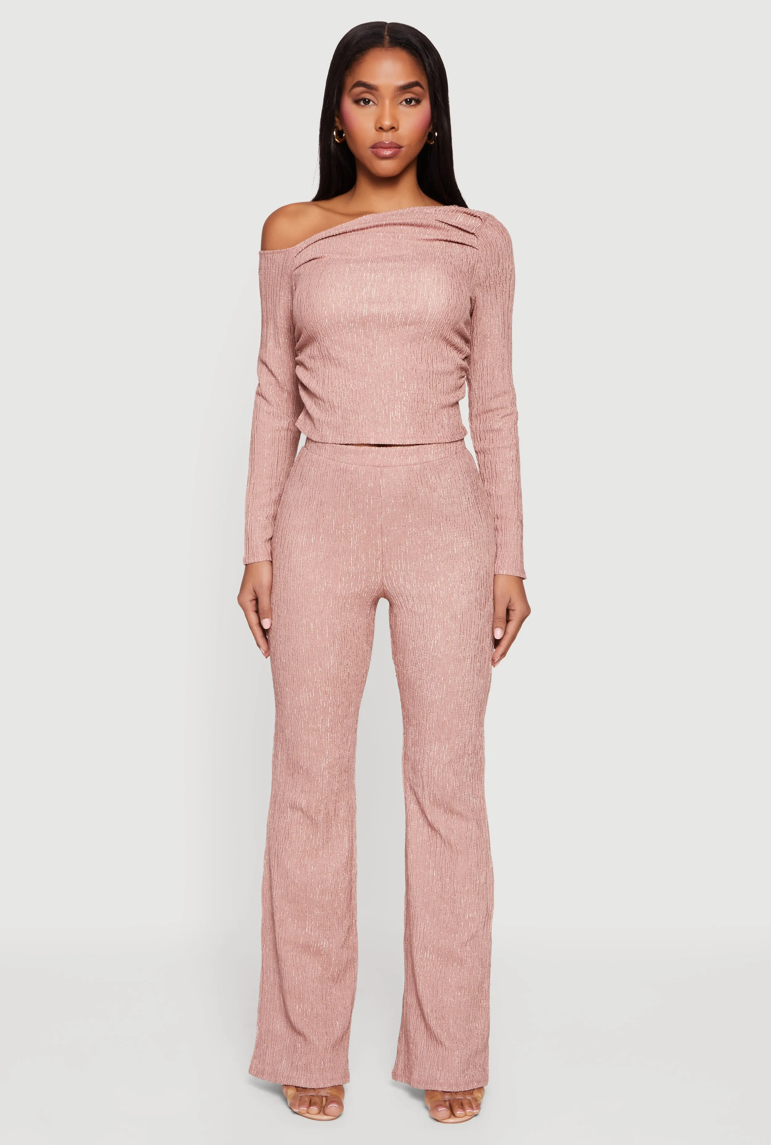 Textured Knit Pull On Straight Leg Pants sold by Rainbow product image thumbnail 2