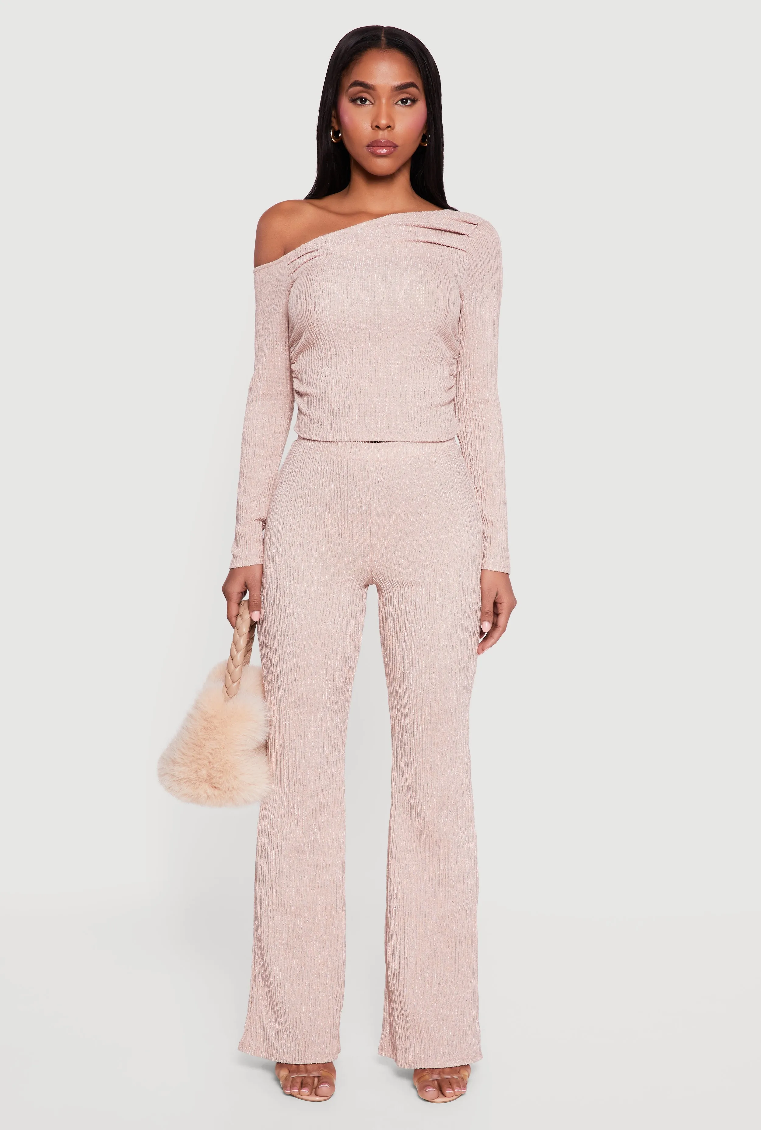 Textured Knit Pull On Straight Leg Pants sold by Rainbow product image thumbnail 2