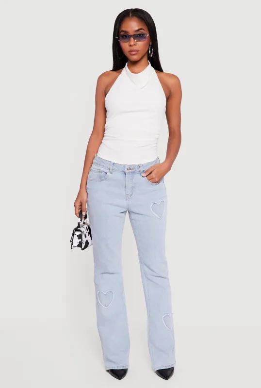 Cowl Neck Ruched Side Halter Top sold by Rainbow