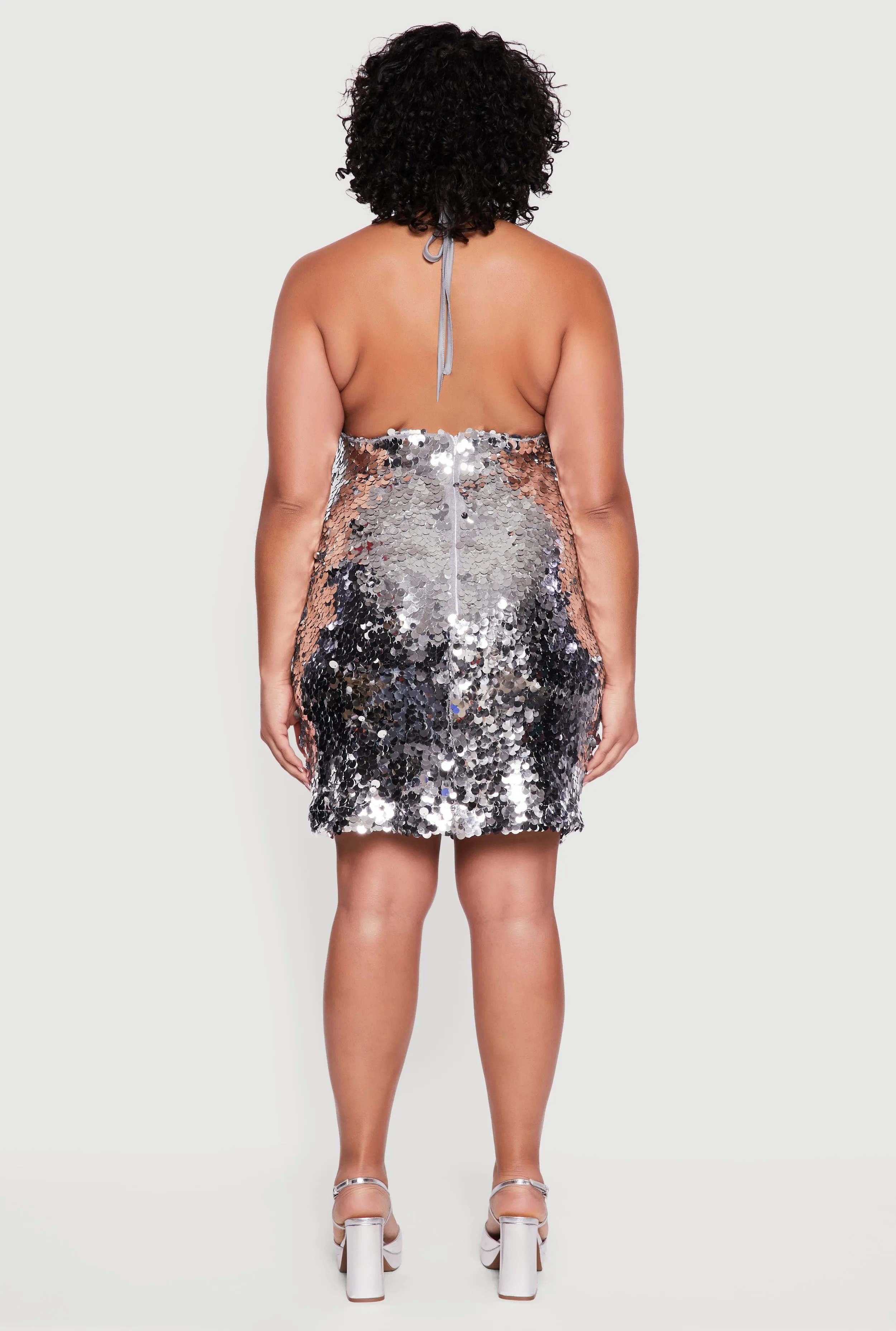 Plus Size Sequin Halter Dress sold by Rainbow product image thumbnail 5