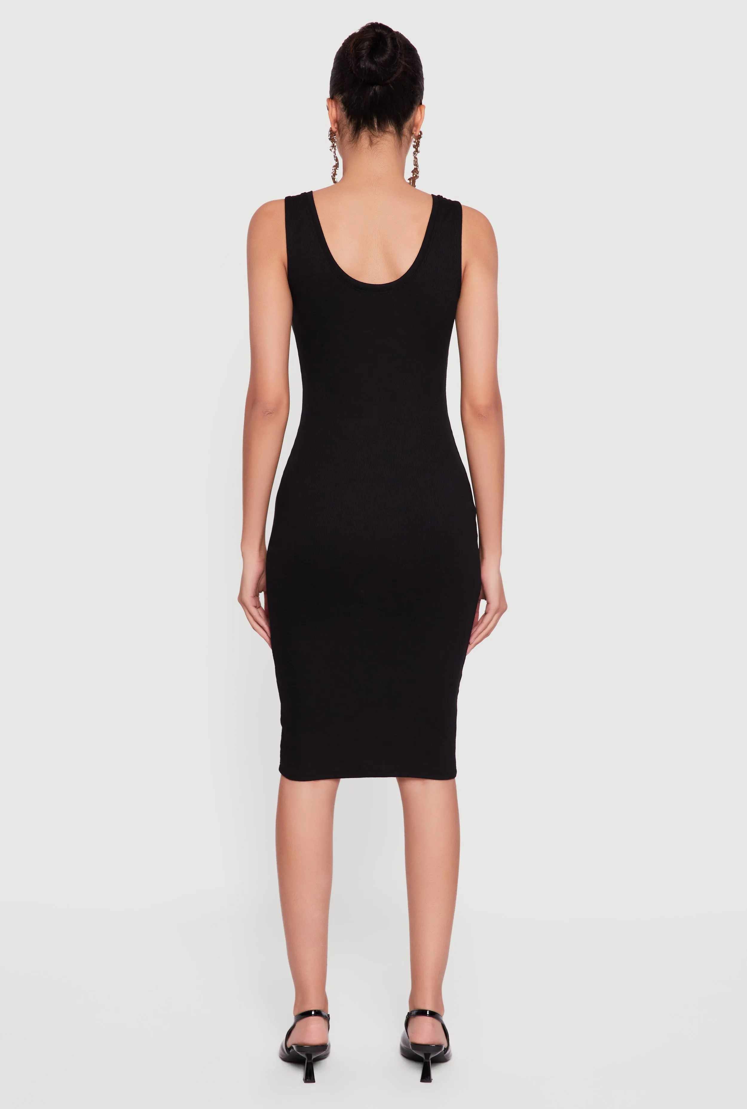 Sleeveless Ribbed Knit Midi Dress sold by Rainbow product image thumbnail 5