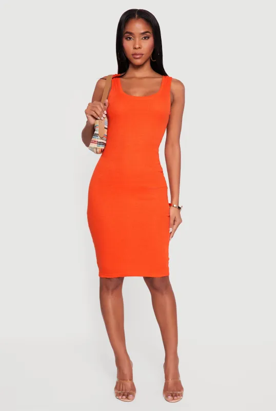 Sleeveless Ribbed Knit Midi Dress sold by Rainbow