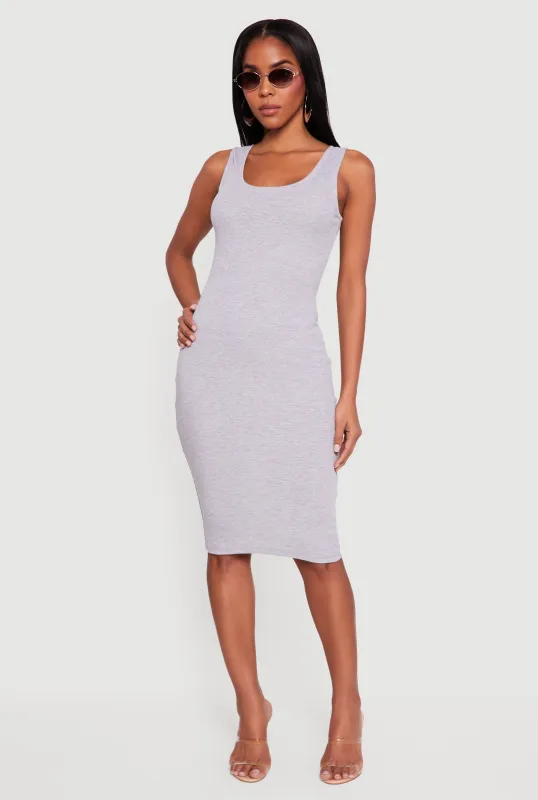 Sleeveless Ribbed Knit Midi Dress sold by Rainbow