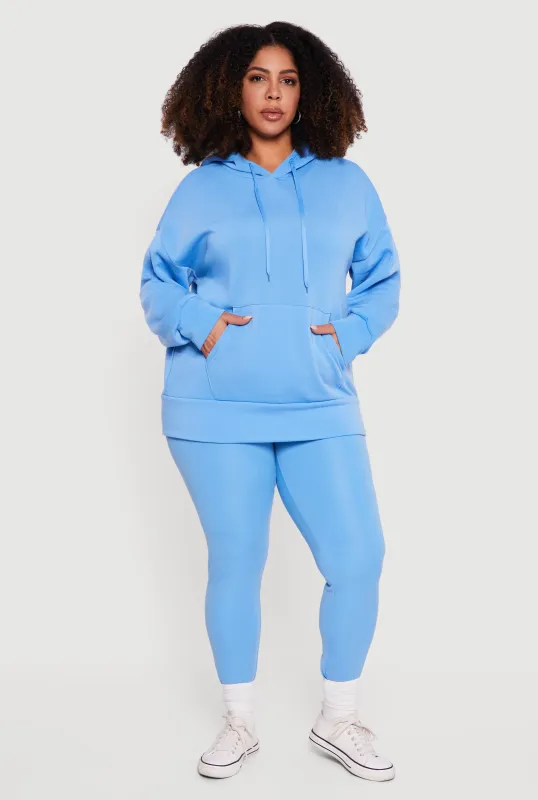 Plus Size High Waisted Solid Leggings sold by Rainbow