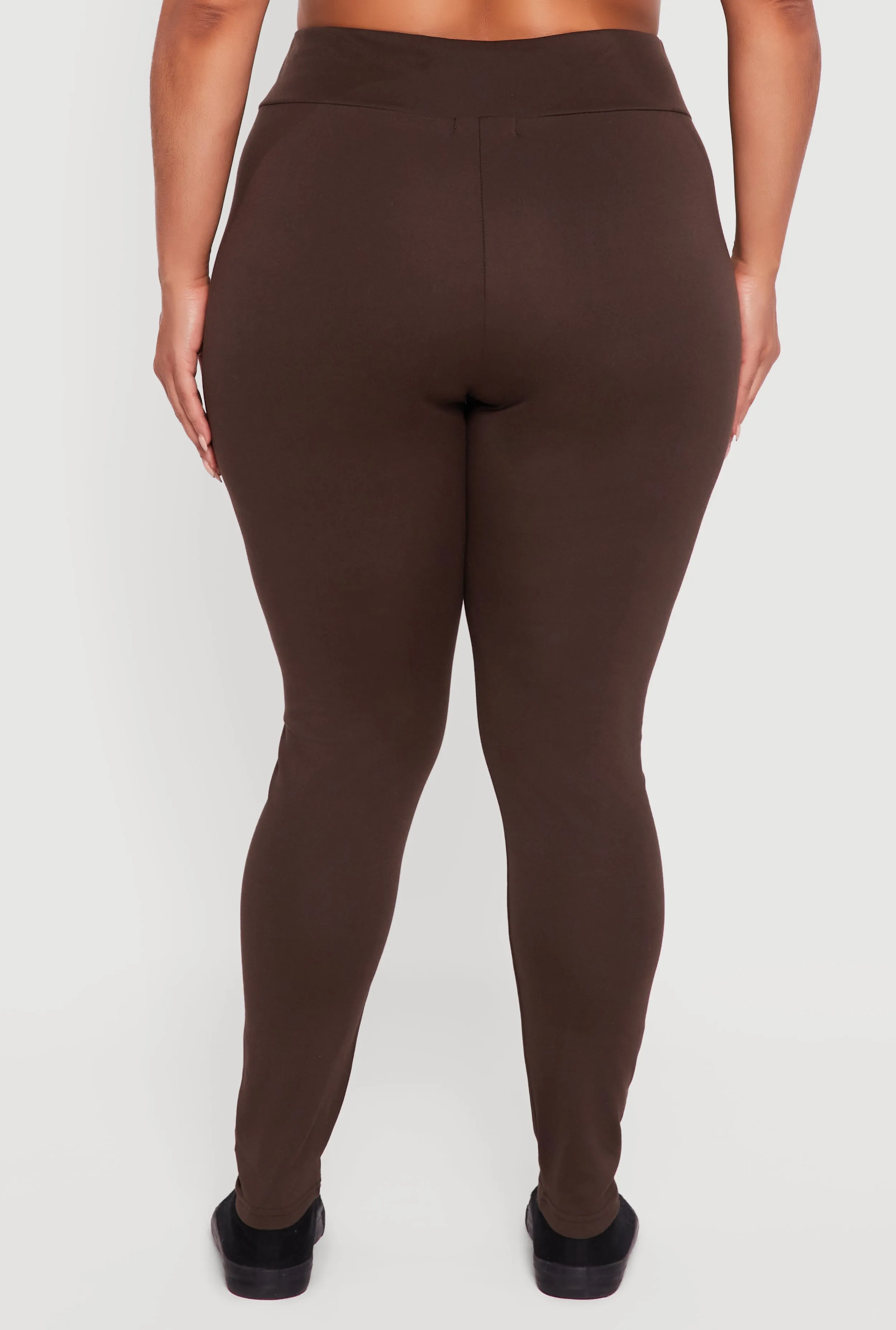 Plus Size High Waisted Solid Leggings sold by Rainbow product image thumbnail 5