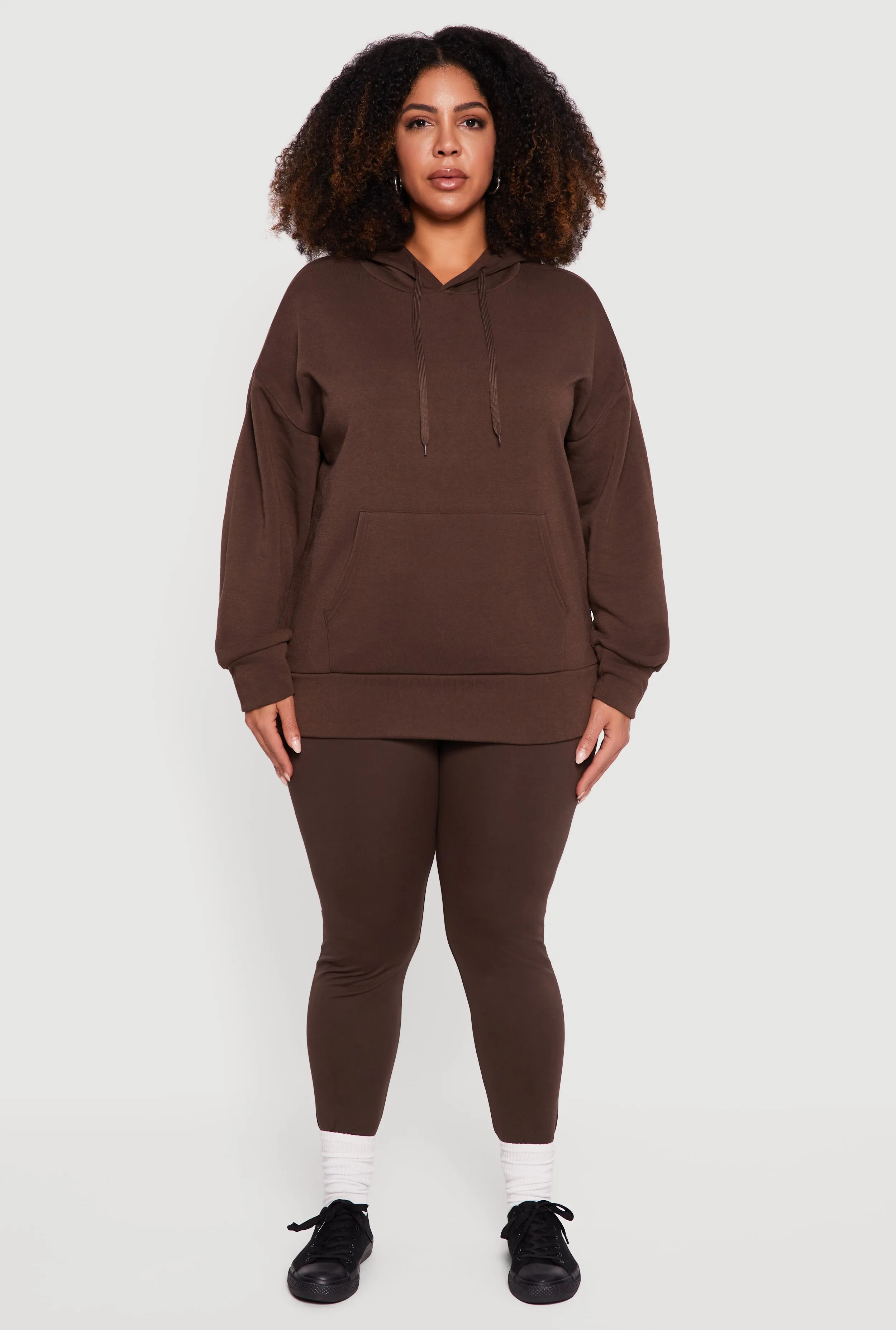 Plus Size High Waisted Solid Leggings sold by Rainbow product image thumbnail 2