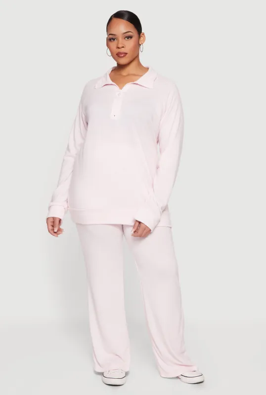 Plus Size Drawstring High Waisted Wide Leg Pants sold by Rainbow