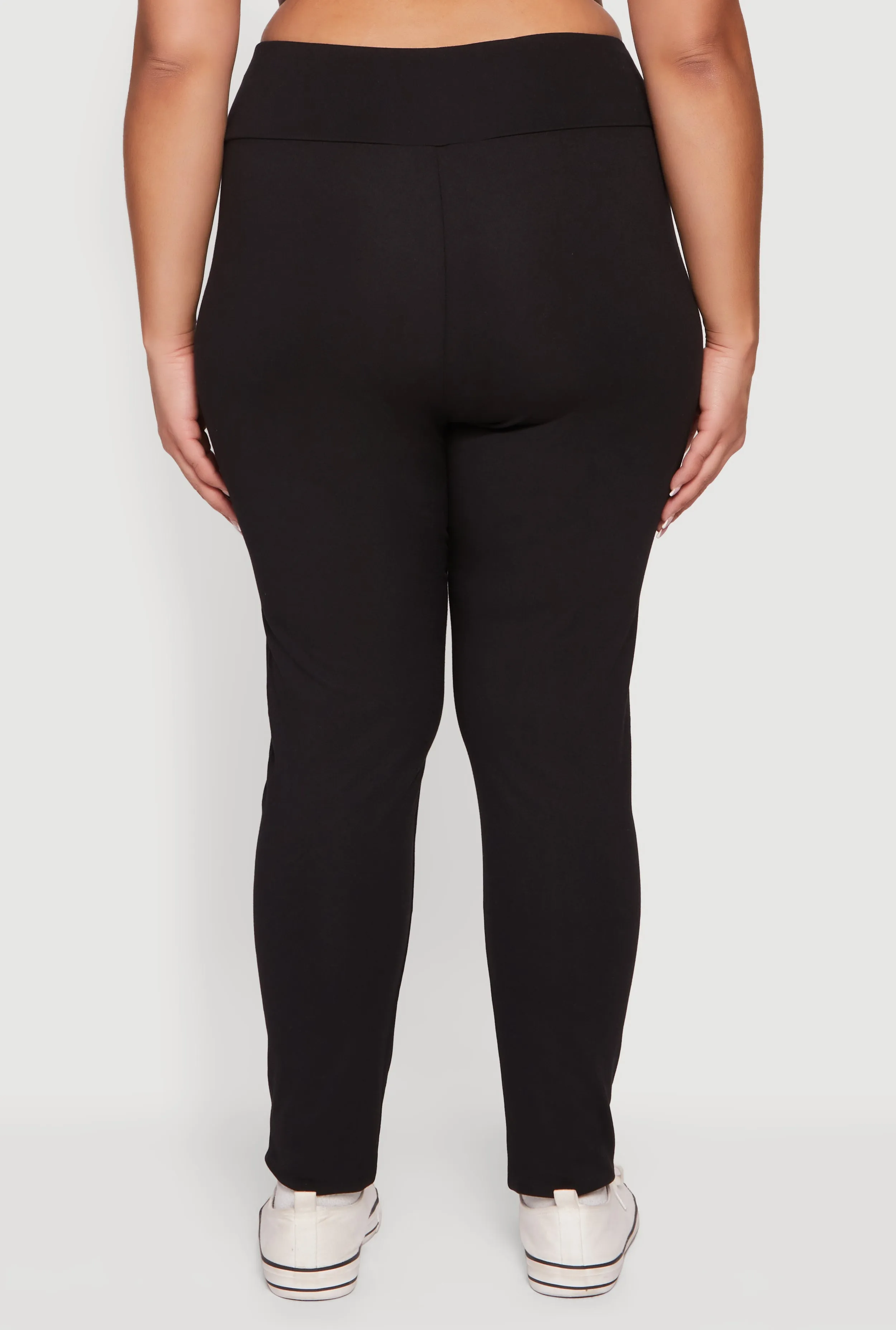 Plus Size Solid High Waisted Pull On Leggings sold by Rainbow product image thumbnail 5