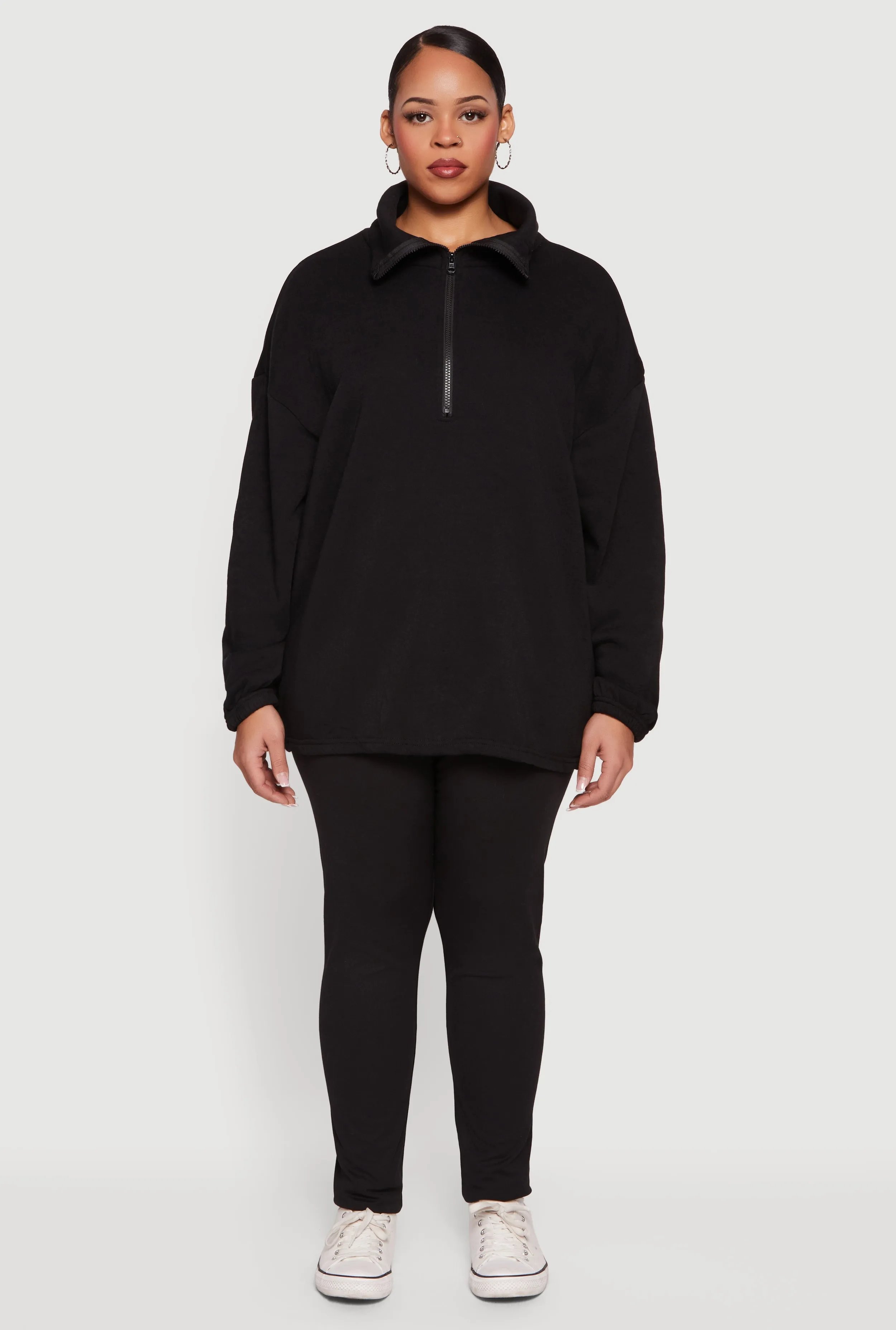 Plus Size Solid High Waisted Pull On Leggings sold by Rainbow product image thumbnail 2