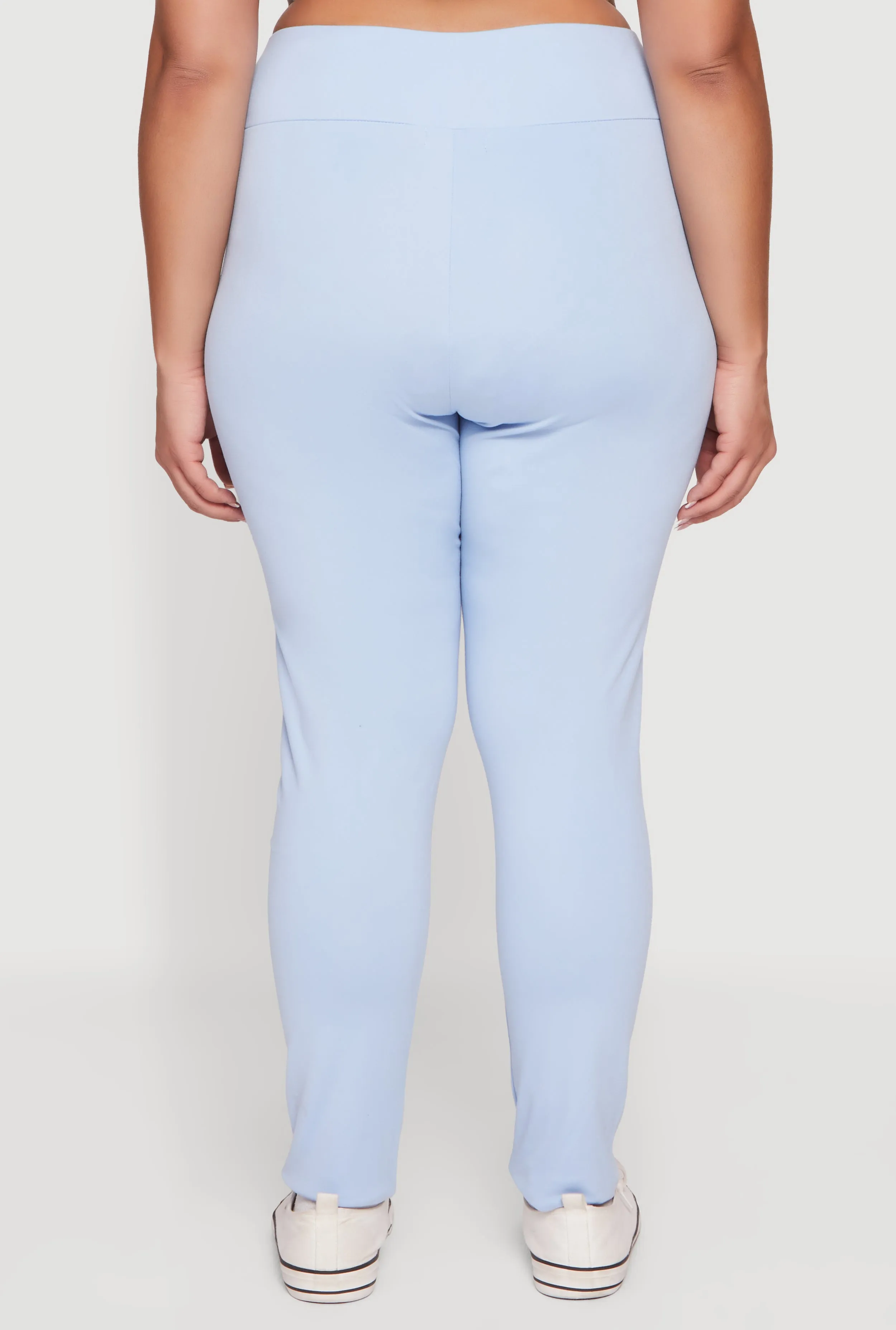 Plus Size Solid High Waisted Pull On Leggings sold by Rainbow product image thumbnail 5