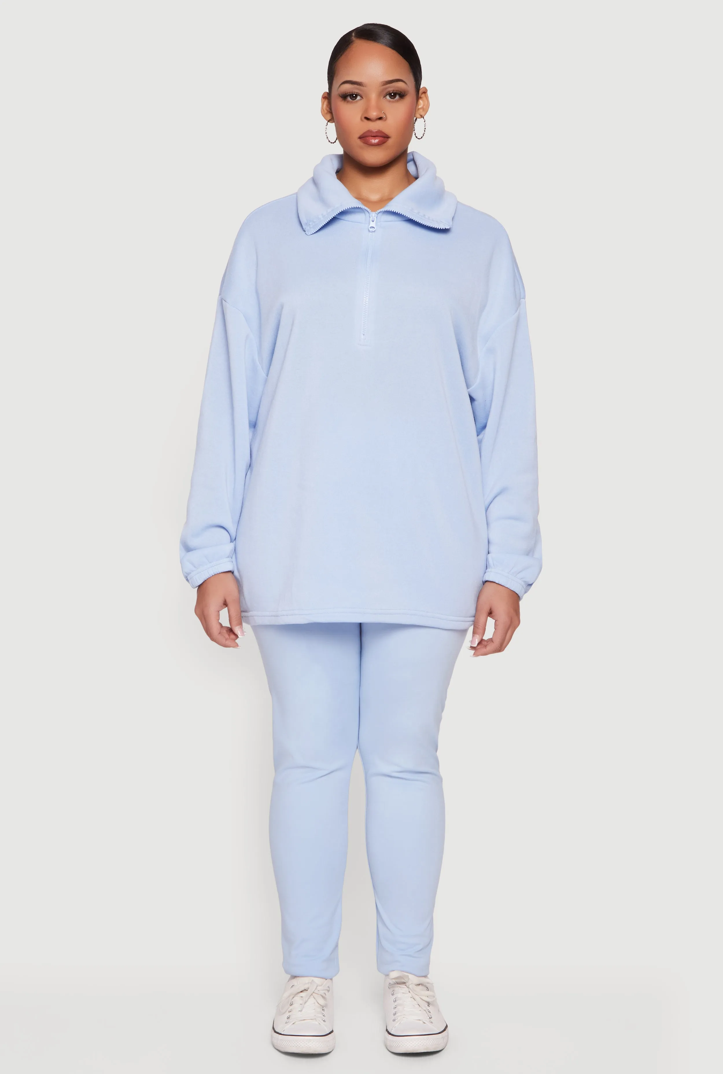 Plus Size Solid High Waisted Pull On Leggings sold by Rainbow product image thumbnail 2