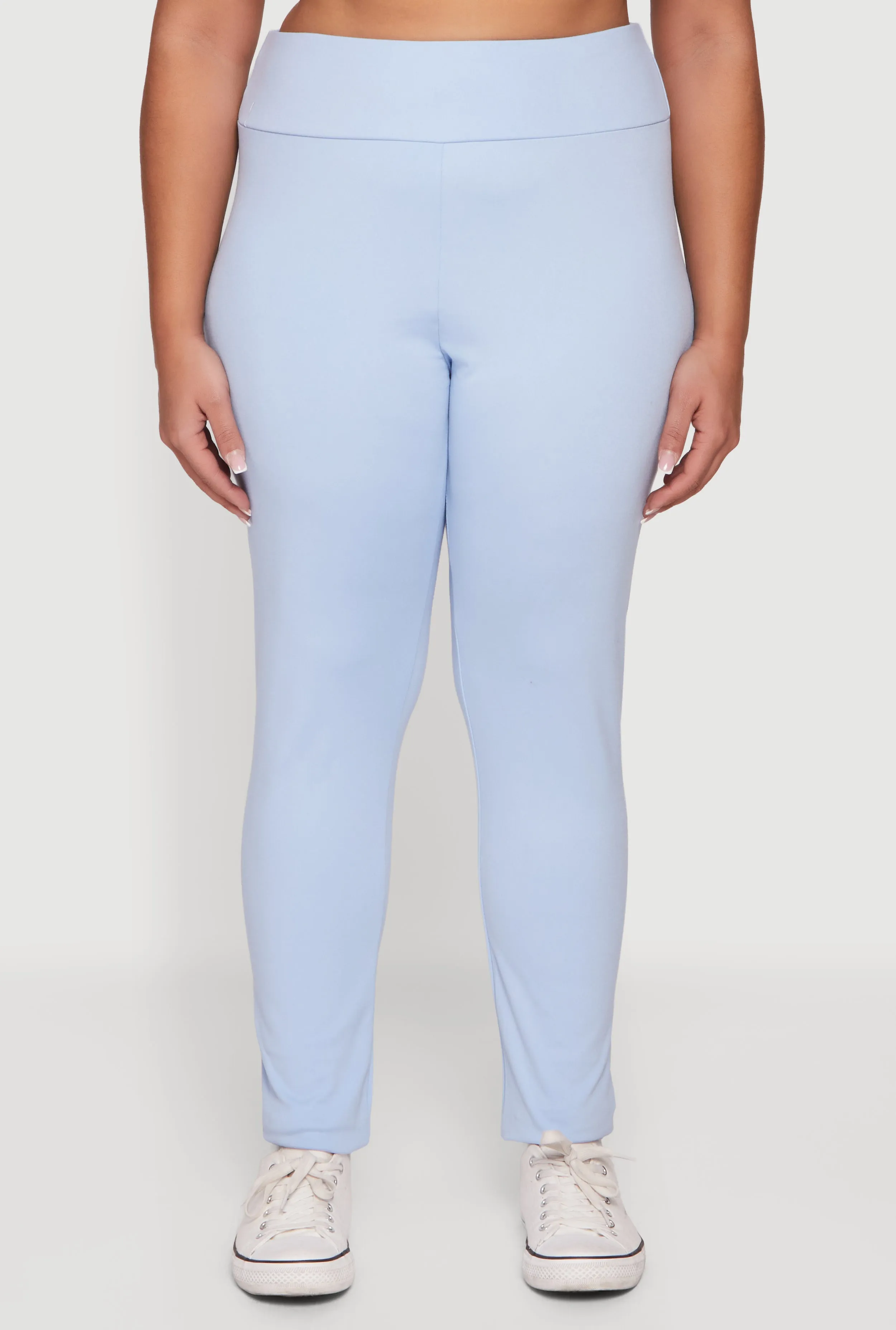 Plus Size Solid High Waisted Pull On Leggings sold by Rainbow product image thumbnail 3