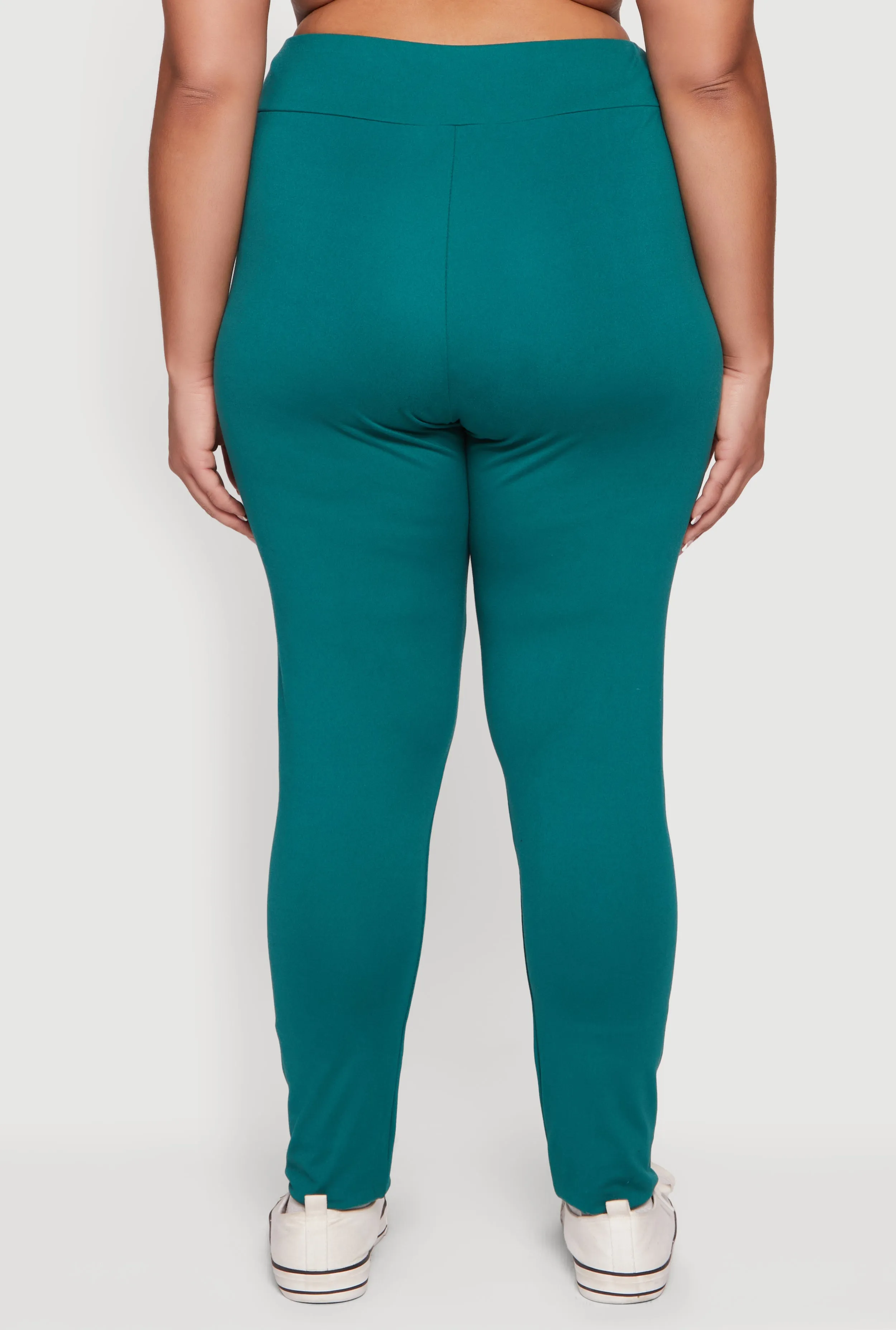 Plus Size Solid High Waisted Pull On Leggings sold by Rainbow product image thumbnail 5