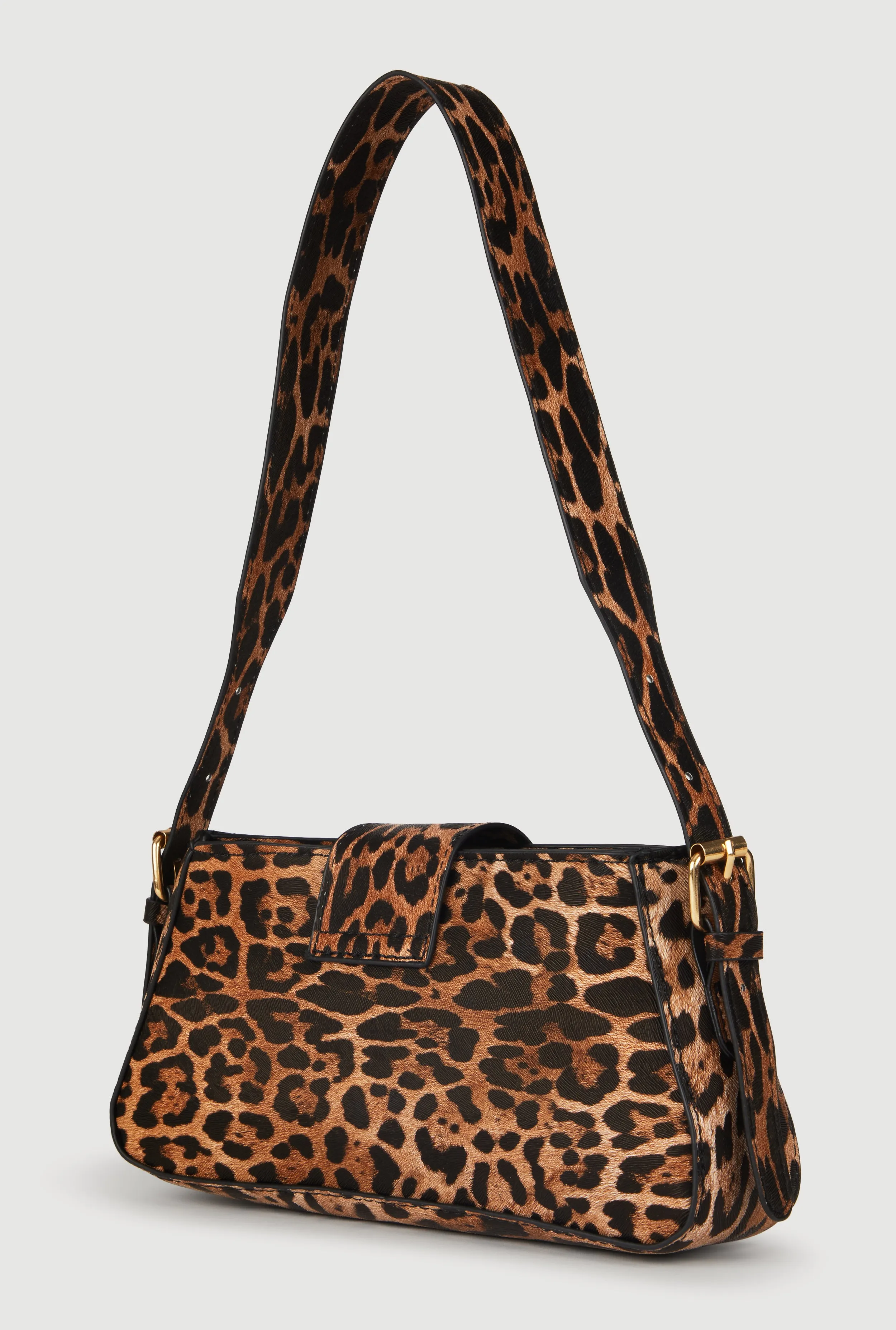 Leopard Print Buckle Detail Shoulder Bag sold by Rainbow product image thumbnail 3