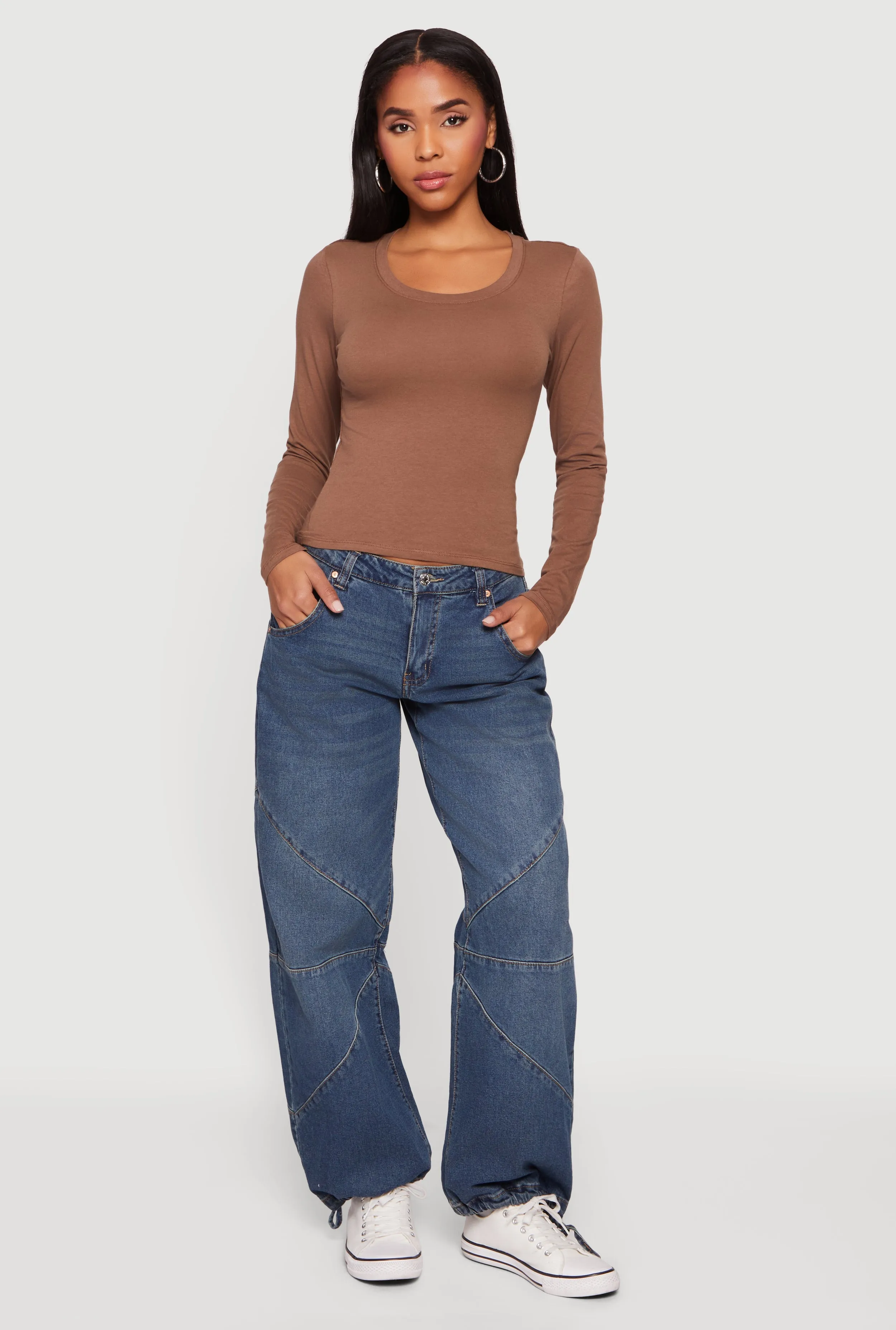 Long Sleeve Solid Tee sold by Rainbow product image thumbnail 3