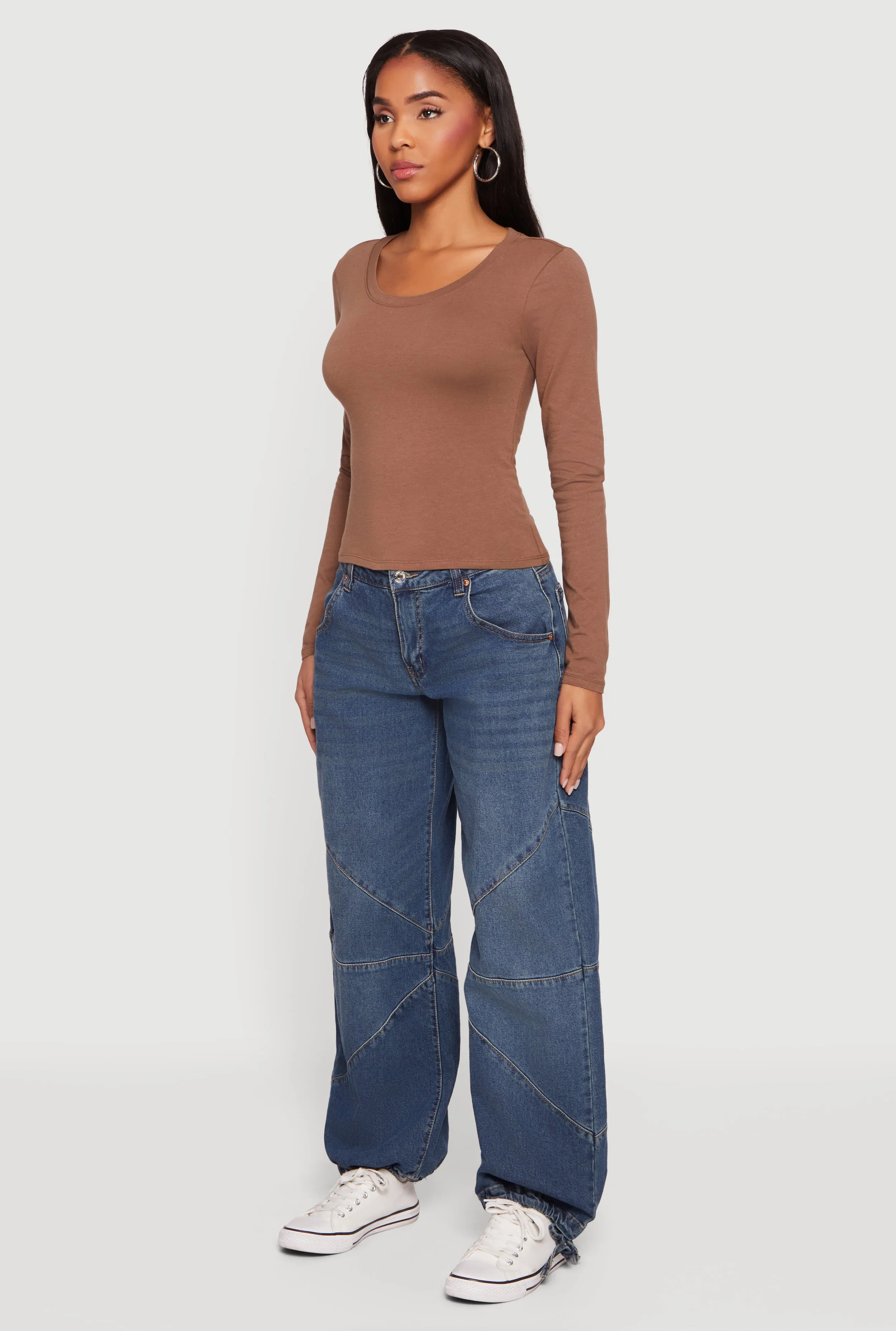 Long Sleeve Solid Tee sold by Rainbow product image thumbnail 5