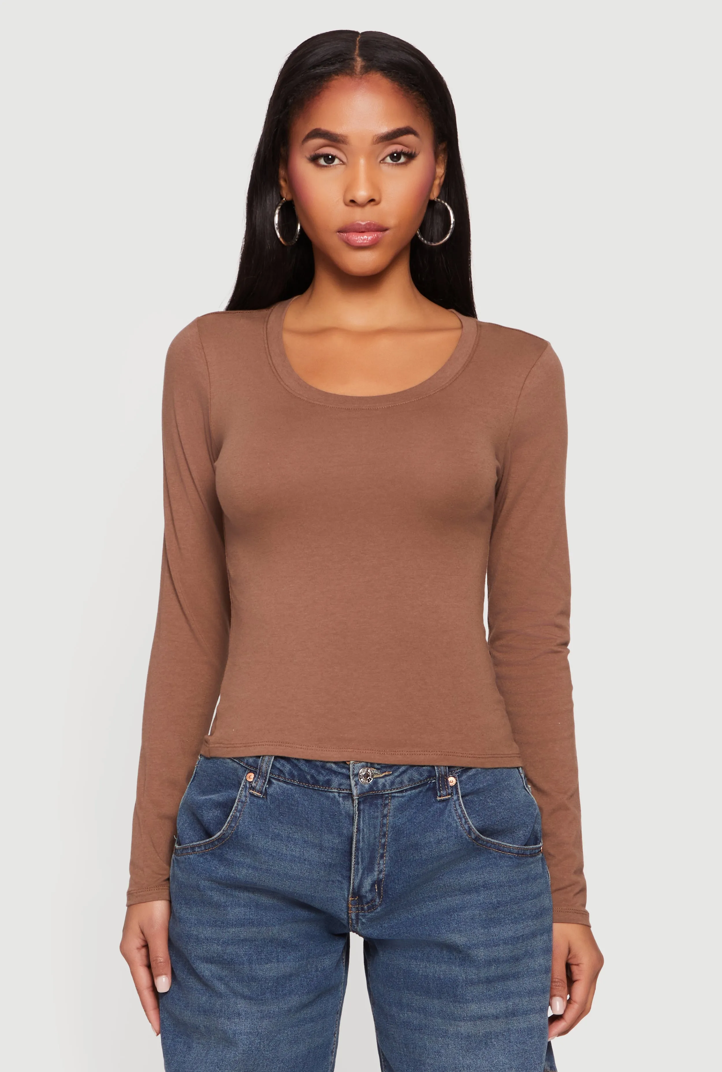 Long Sleeve Solid Tee sold by Rainbow product image thumbnail 2