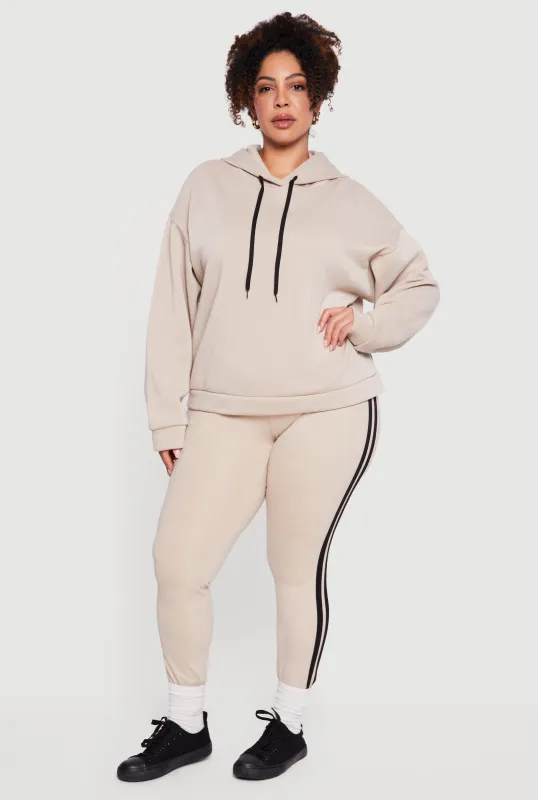 Plus Size Varsity Stripe High Waisted Leggings sold by Rainbow