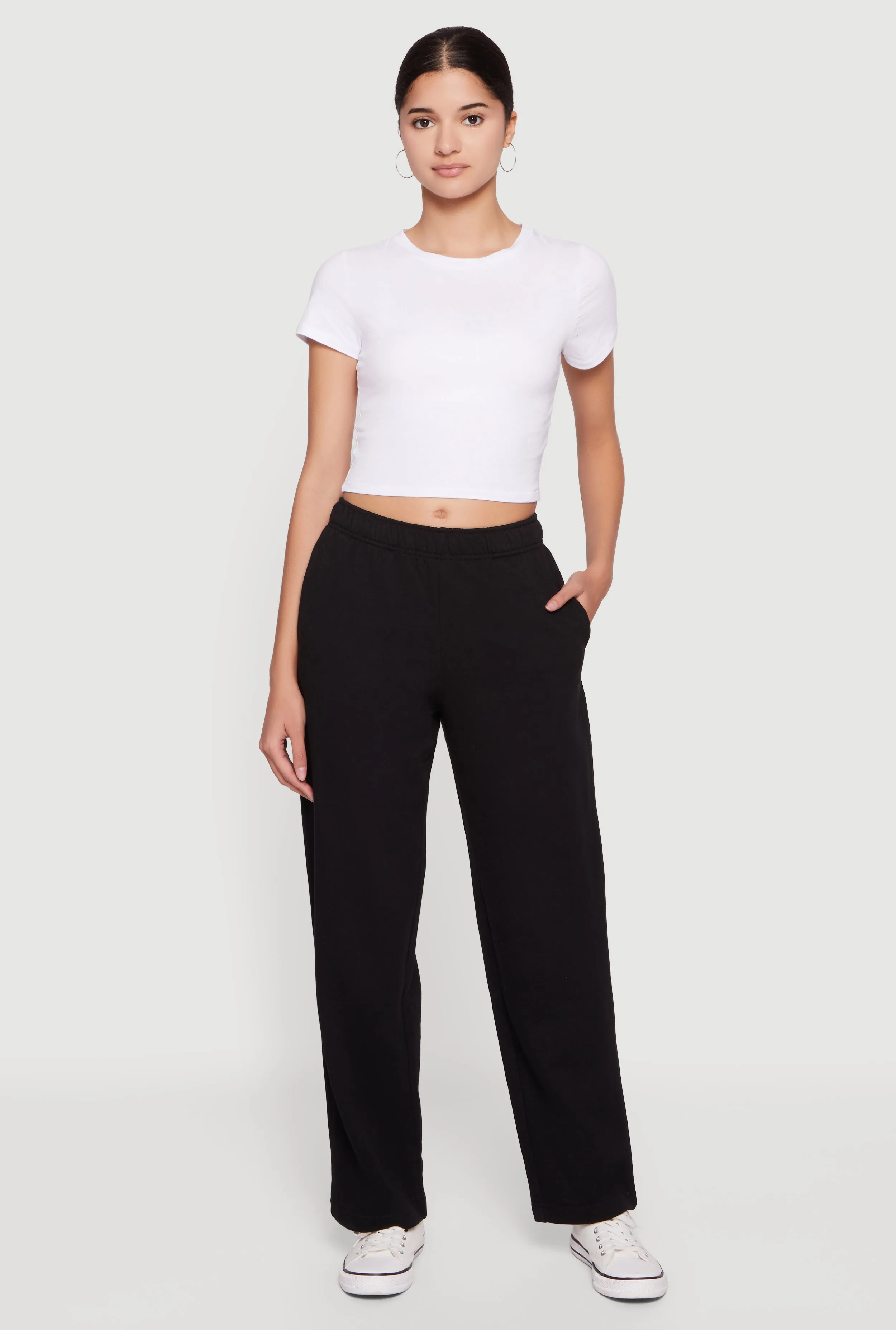 High Waisted Fleece Sweatpants with Pockets sold by Rainbow product image thumbnail 2