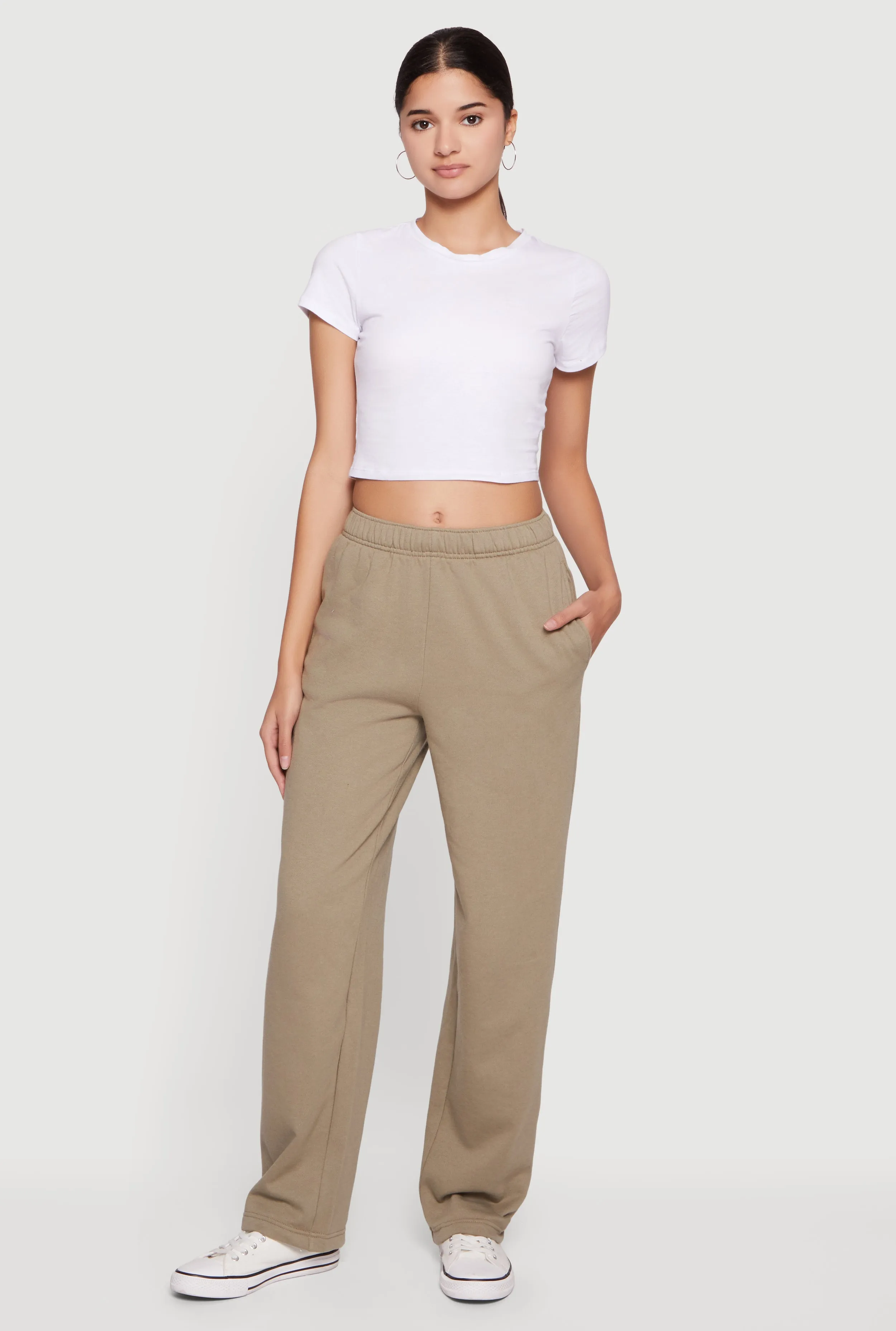 High Waisted Fleece Sweatpants with Pockets sold by Rainbow product image thumbnail 4