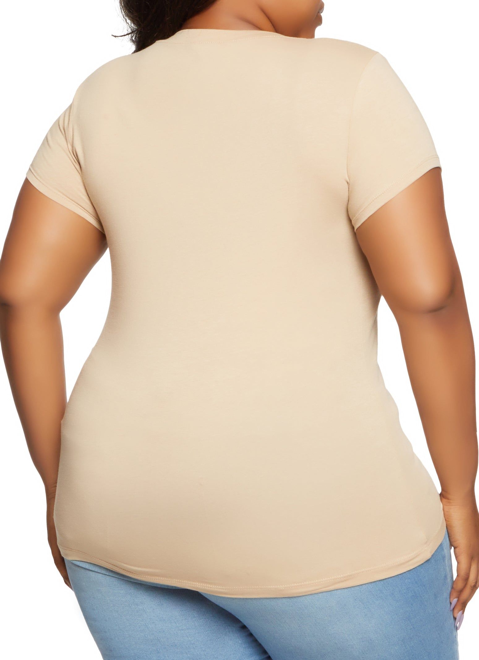 Plus Size V Neck Tee sold by Rainbow product image thumbnail 2