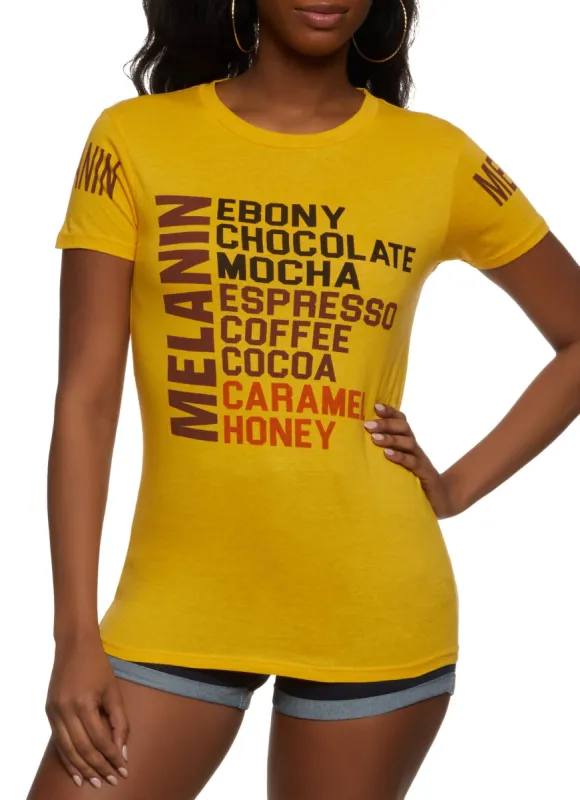 Melanin Short Sleeve Graphic Tee sold by Rainbow