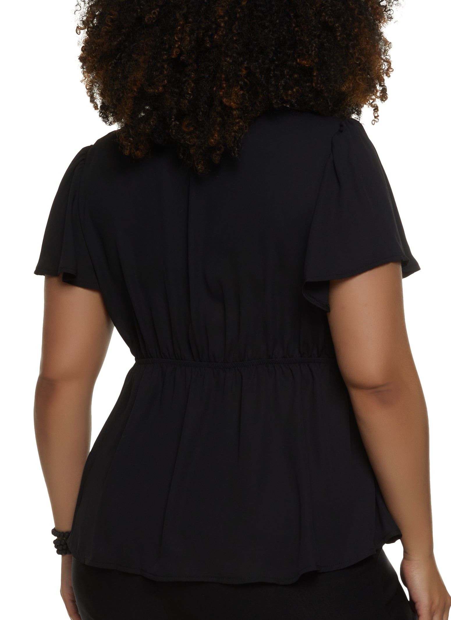 Plus Size V Neck Bell Sleeve Top sold by Rainbow product image thumbnail 2