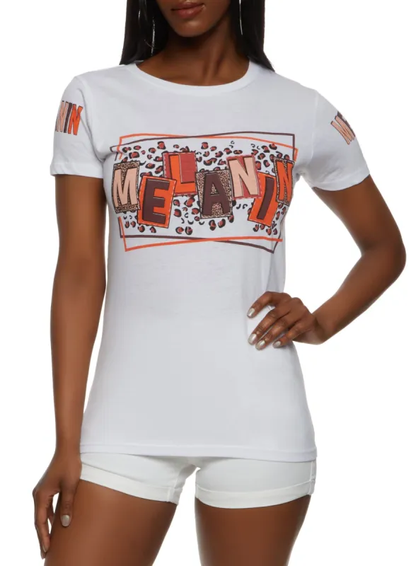 Melanin Crew Neck Graphic Tee sold by Rainbow