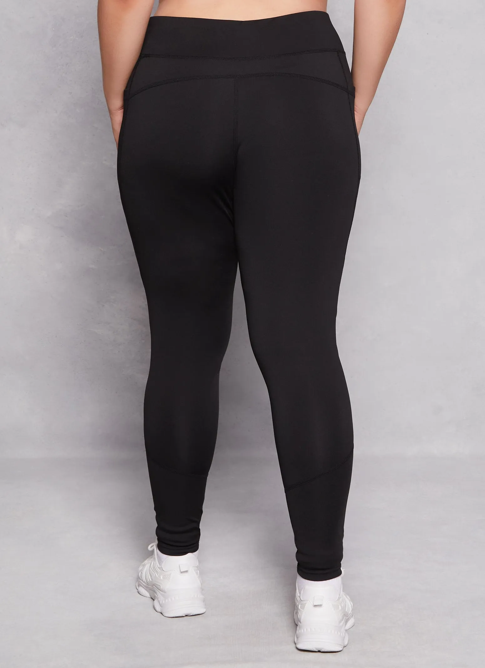 Plus Size Side Pocket High Waist Leggings sold by Rainbow product image thumbnail 3