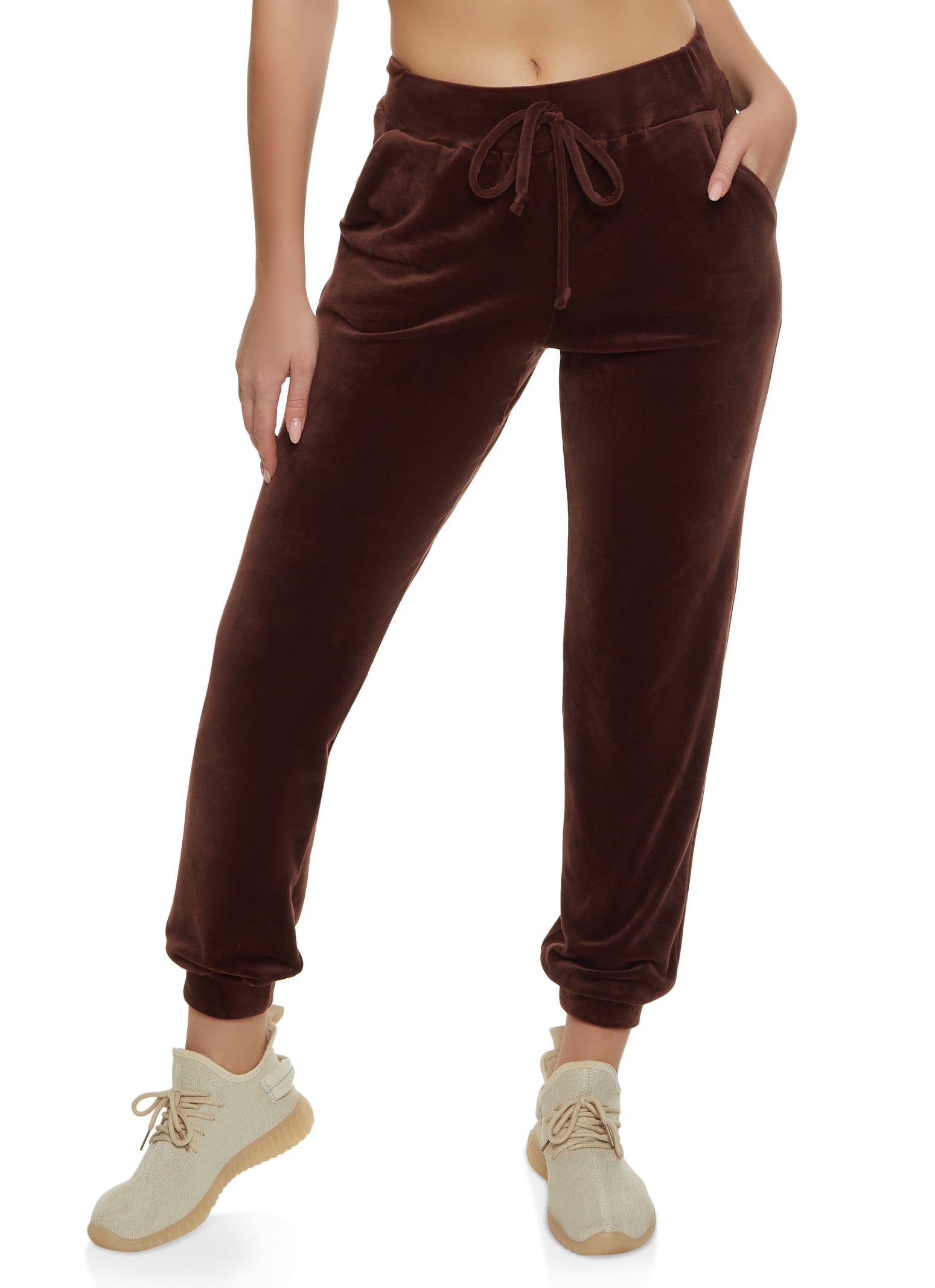 Solid Velour Joggers sold by Rainbow