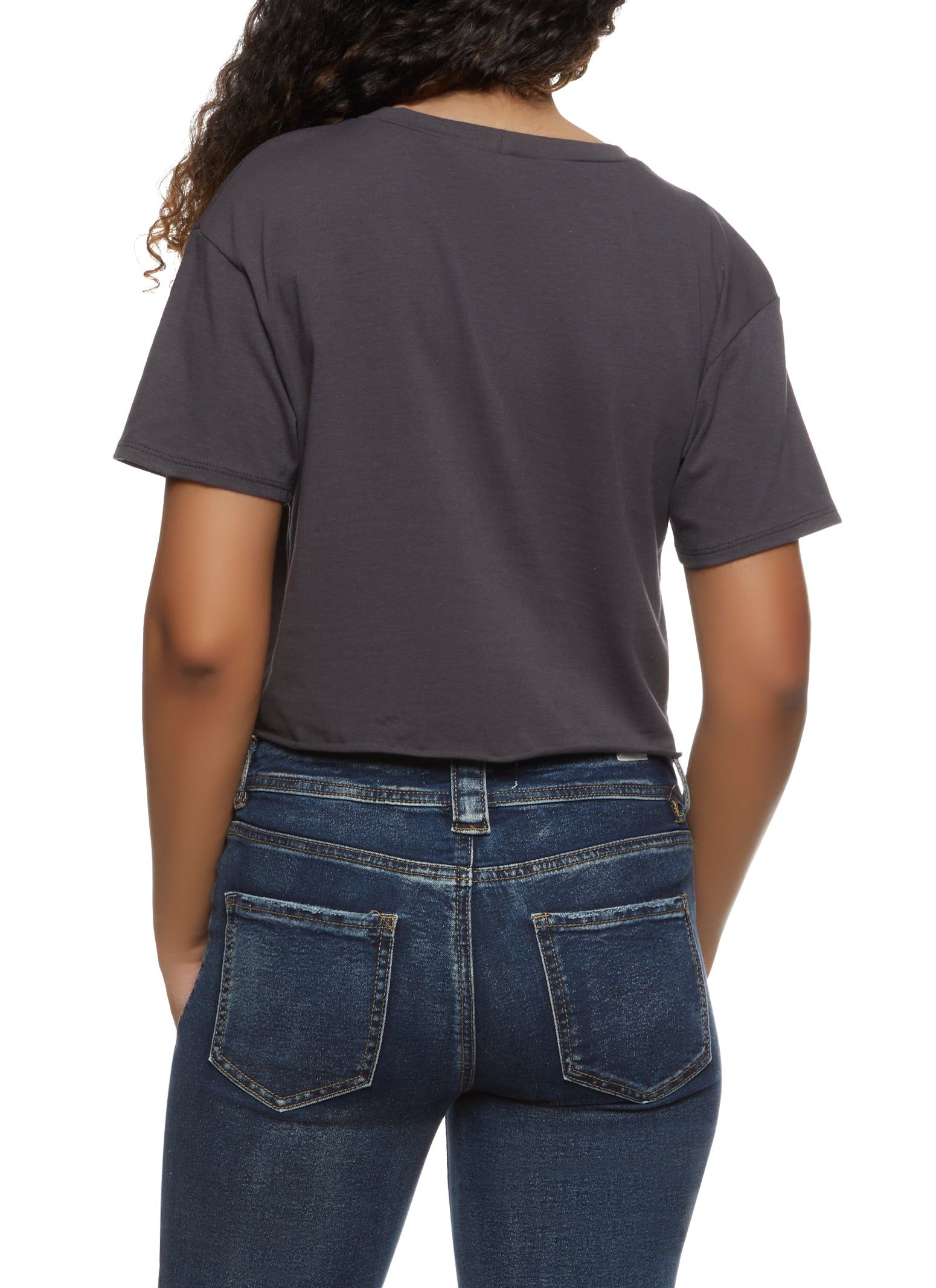 Skull Patch Cropped Graphic Tee sold by Rainbow product image thumbnail 2