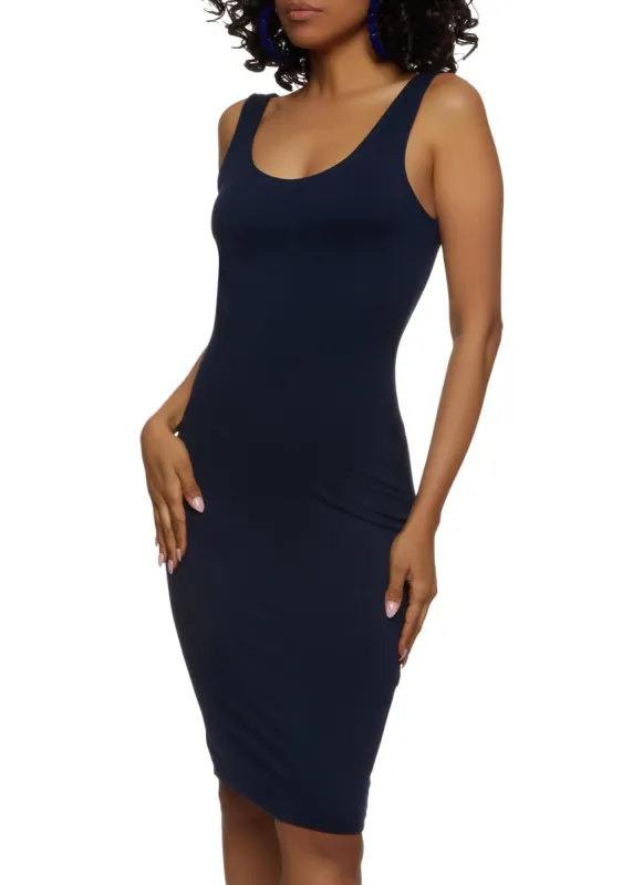 Basic Scoop Neck Midi Tank Dress sold by Rainbow