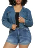 Plus Size Basic Denim Jacket sold by Rainbow