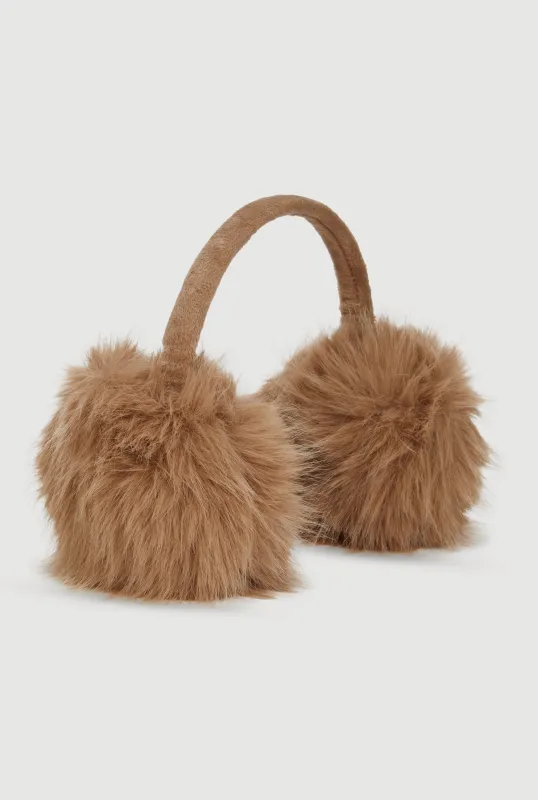 Solid Faux Fur Earmuffs sold by Rainbow