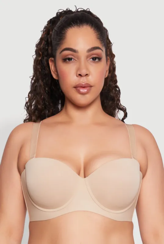 Plus Size Laser Cut Balconette Bra | Convertible to Strapless sold by Rainbow