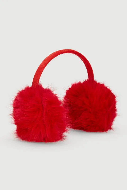 Solid Faux Fur Earmuffs sold by Rainbow