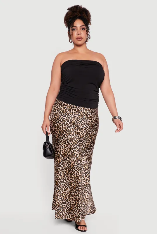 Plus Size Side Ruched Tube Top sold by Rainbow