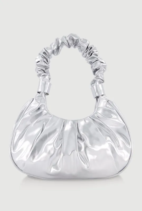 Faux Leather Pleated Hobo Bag sold by Rainbow
